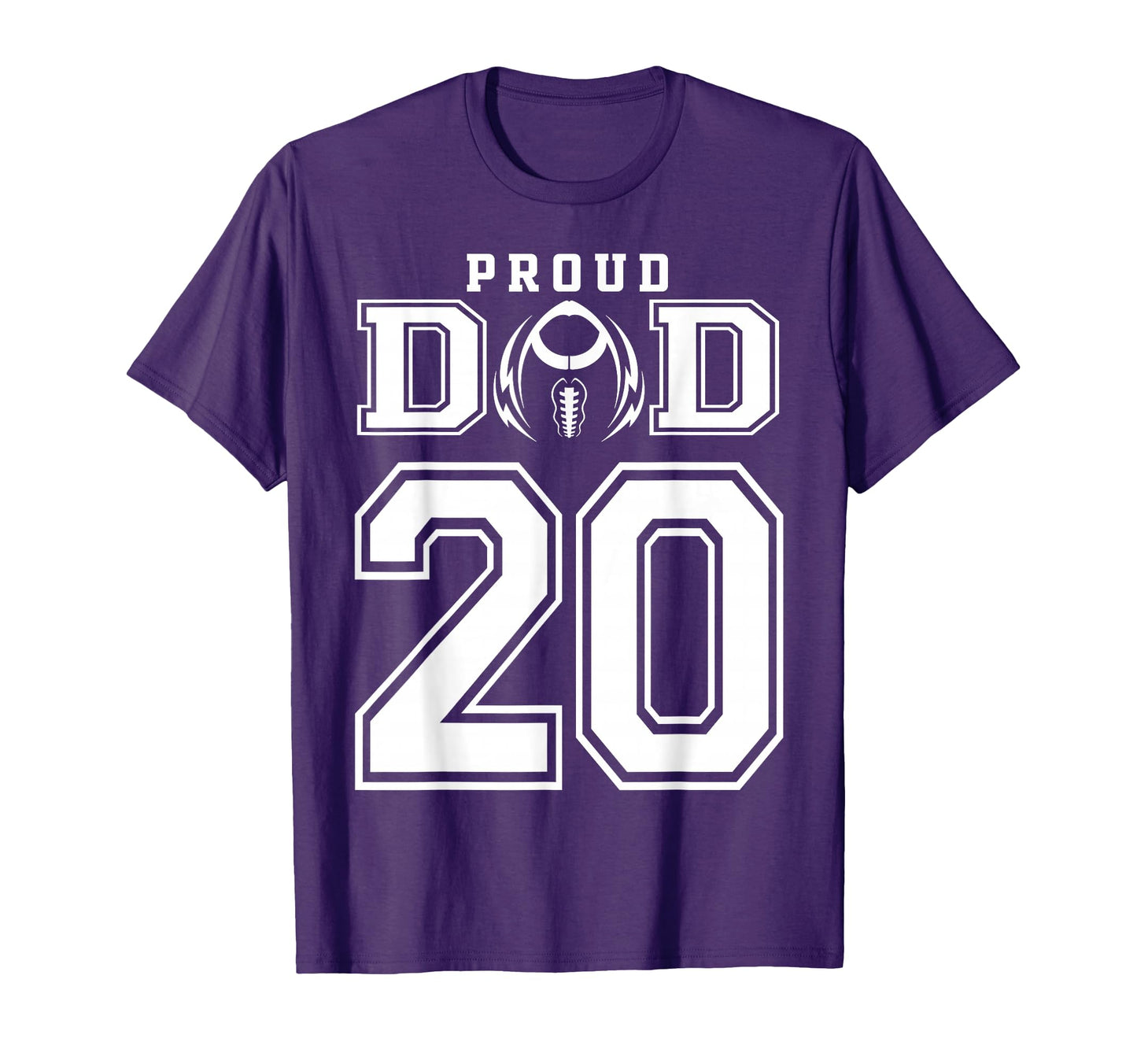 Custom Proud Football Dad Number 20 T-Shirt - Unique Graphic Unisex - T-Shirt, Sweatshirt, Hoodie