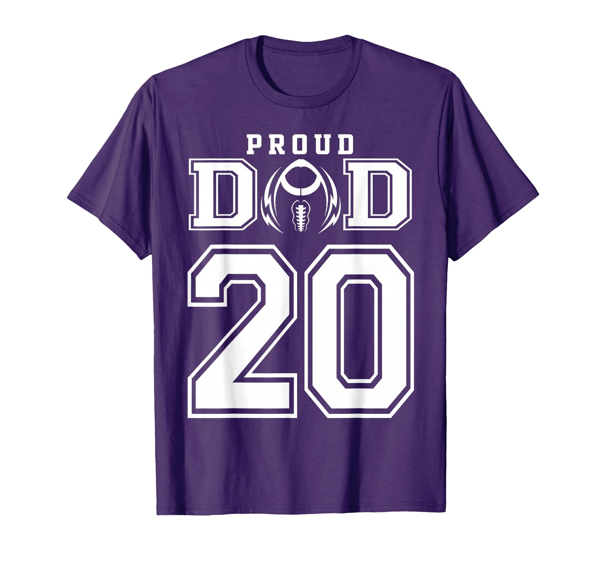 Custom Proud Football Dad Number 20 T-Shirt - Unique Graphic Unisex - T-Shirt, Sweatshirt, Hoodie