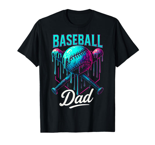 Baseball Drip Dad Ice Cream Drip Baseball T-Shirt - Trendy Graphic Unisex - T-Shirt, Sweatshirt, Hoodie