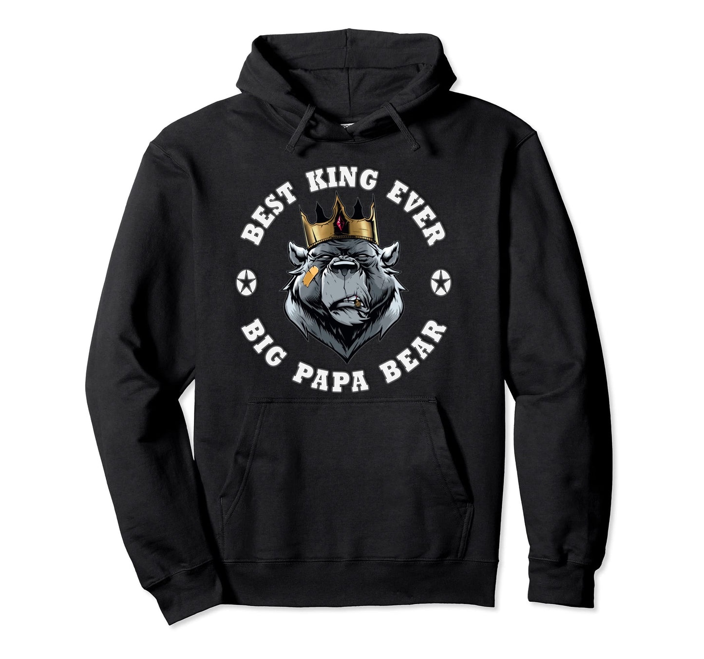 Best Papa Bear King Ever Fathers Day Hoodie - Custom Art Print Unisex - T-Shirt, Sweatshirt, Hoodie