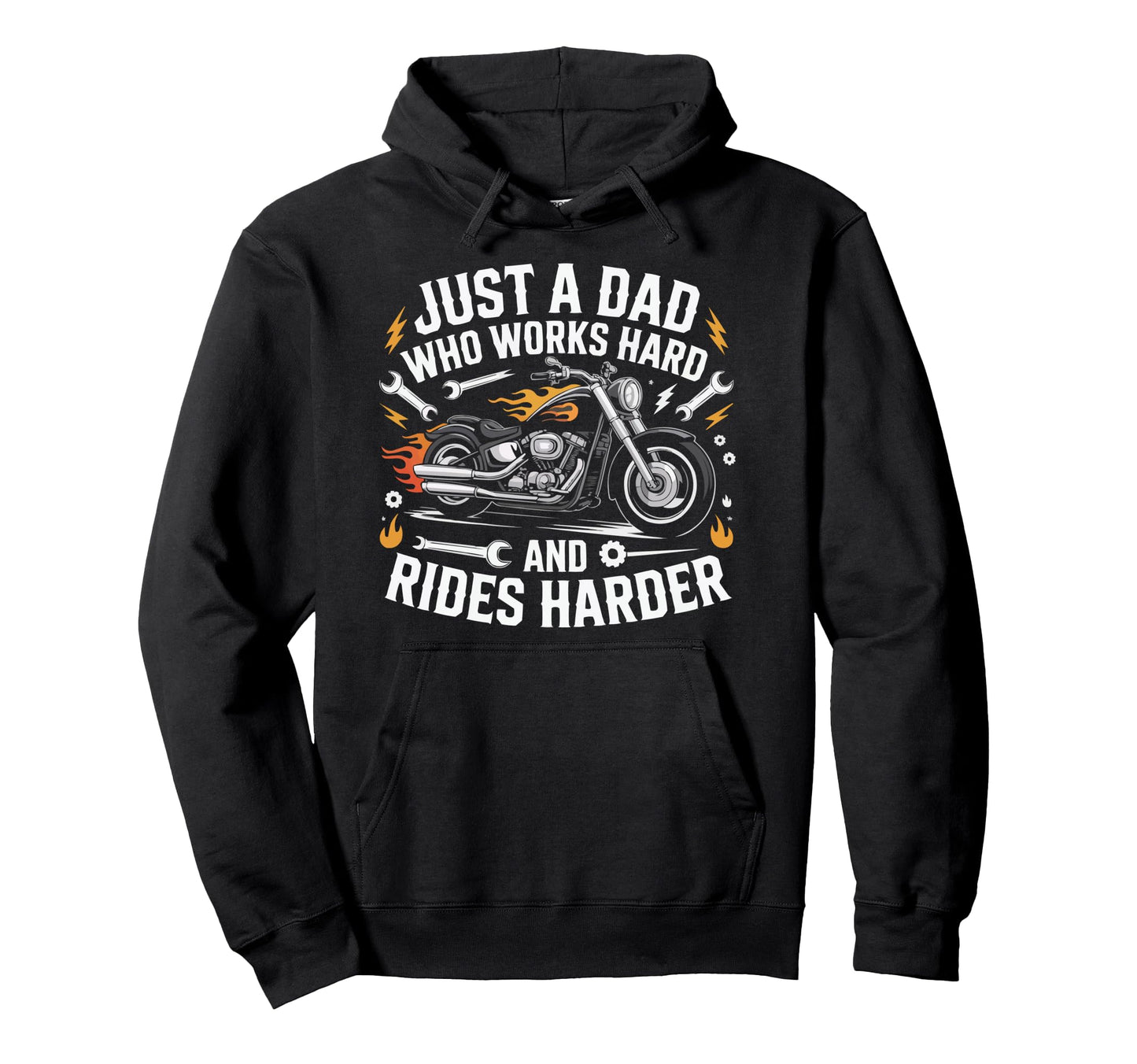 Motorcycle Dad Motorcyle Rider Daddy Hoodie - Minimalist Print Unisex - T-Shirt, Sweatshirt, Hoodie