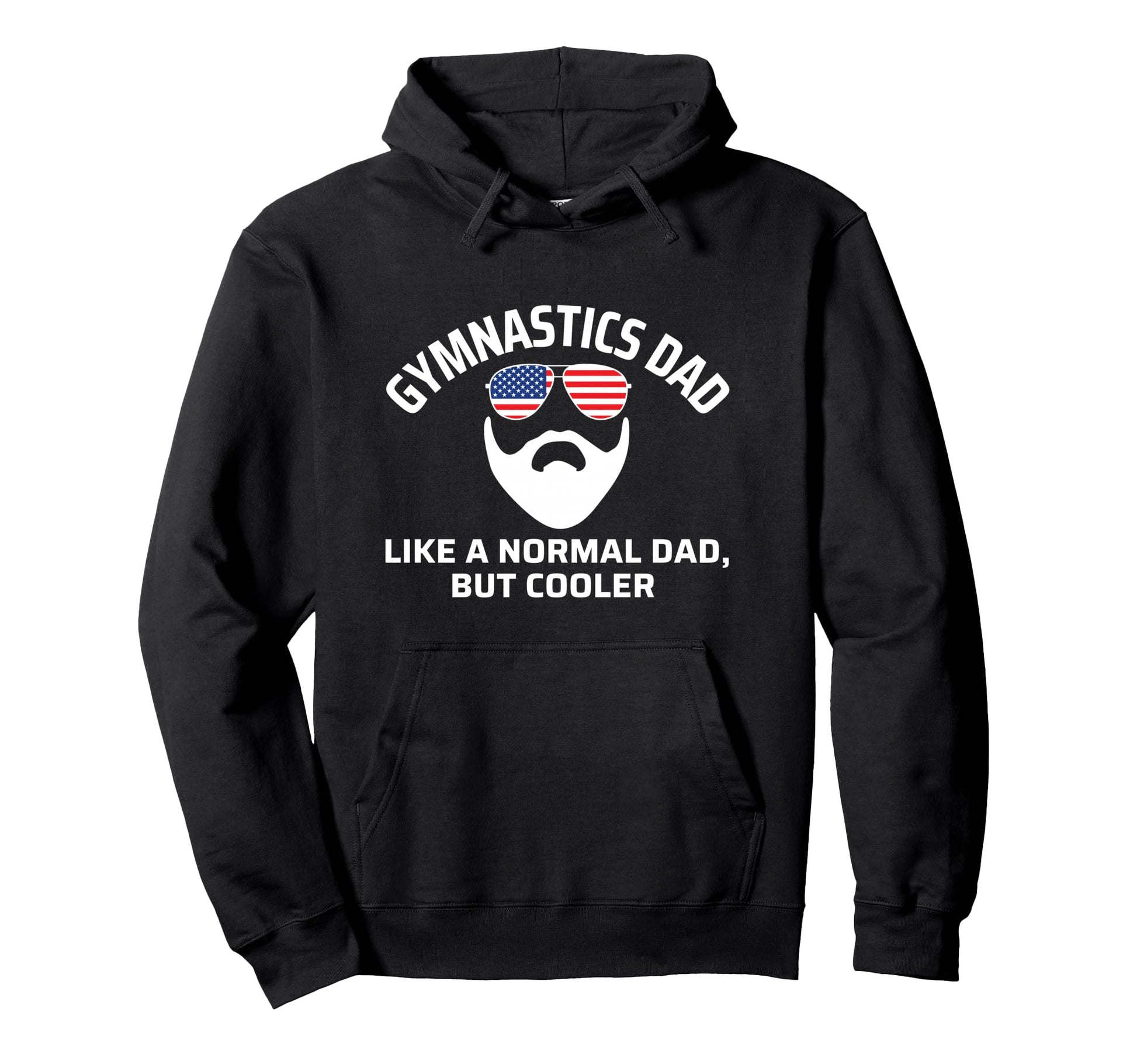 Gymnastics Dad Bearded Flag Hoodie - Graphic Print Unisex - T-Shirt, Sweatshirt, Hoodie