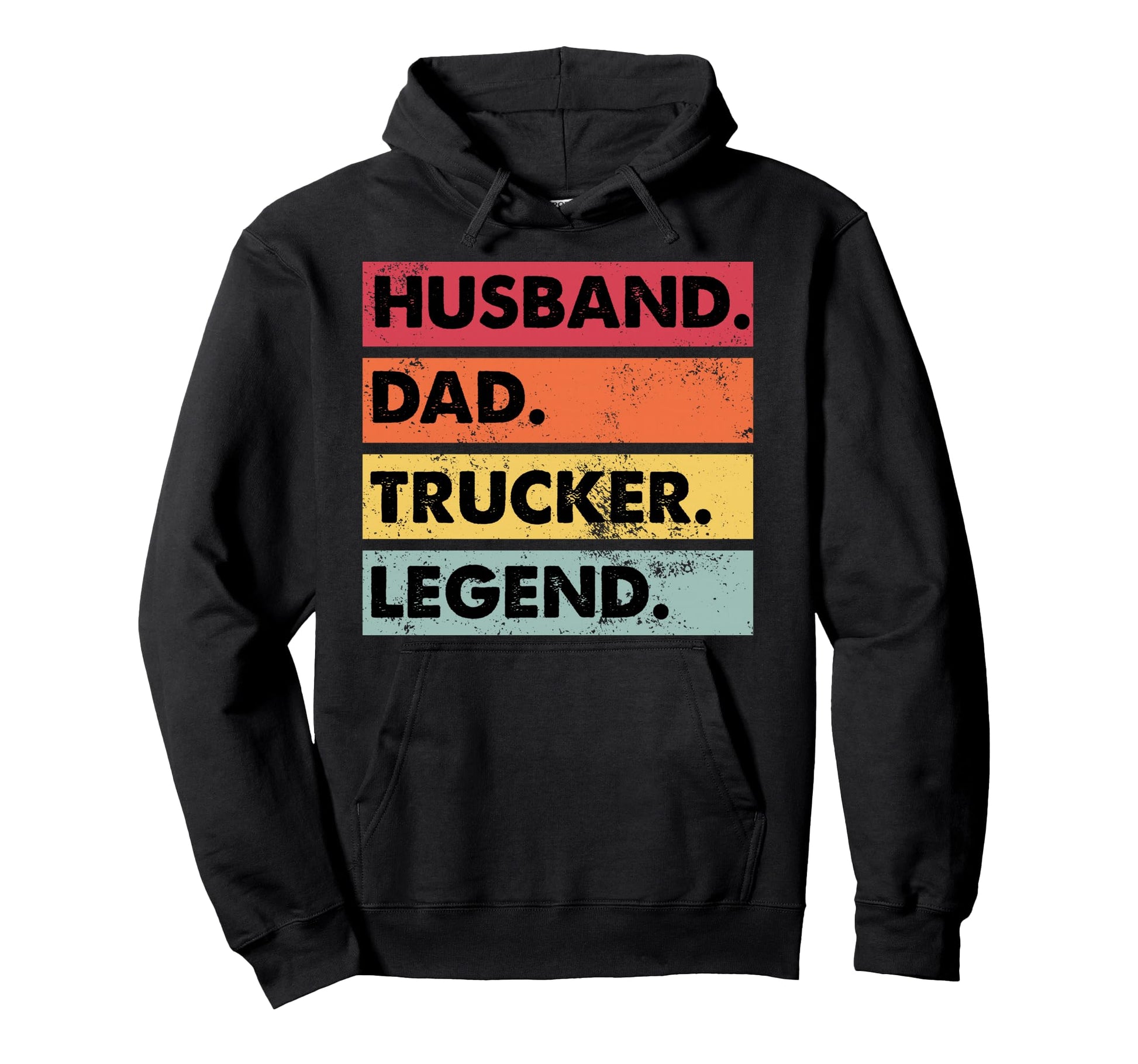 Husband Dad Trucker Legend Funny Truck Hoodie - Trendy Graphic for Adults - T-Shirt, Sweatshirt, Hoodie