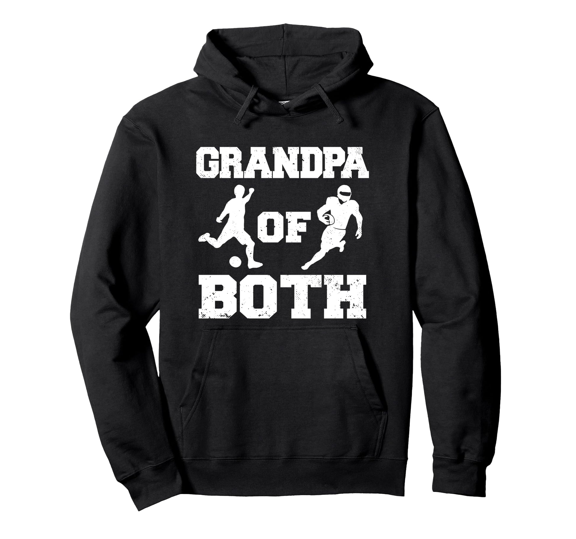 Grandpa Both Funny Soccer Football Hoodie - Graphic Print for Adults - T-Shirt, Sweatshirt, Hoodie