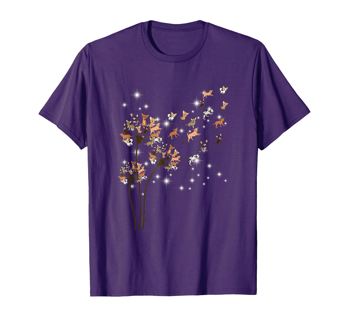 Chihuahua Flower Fly Dandelion T-Shirt - Novelty Apparel Men Women - T-Shirt, Sweatshirt, Hoodie