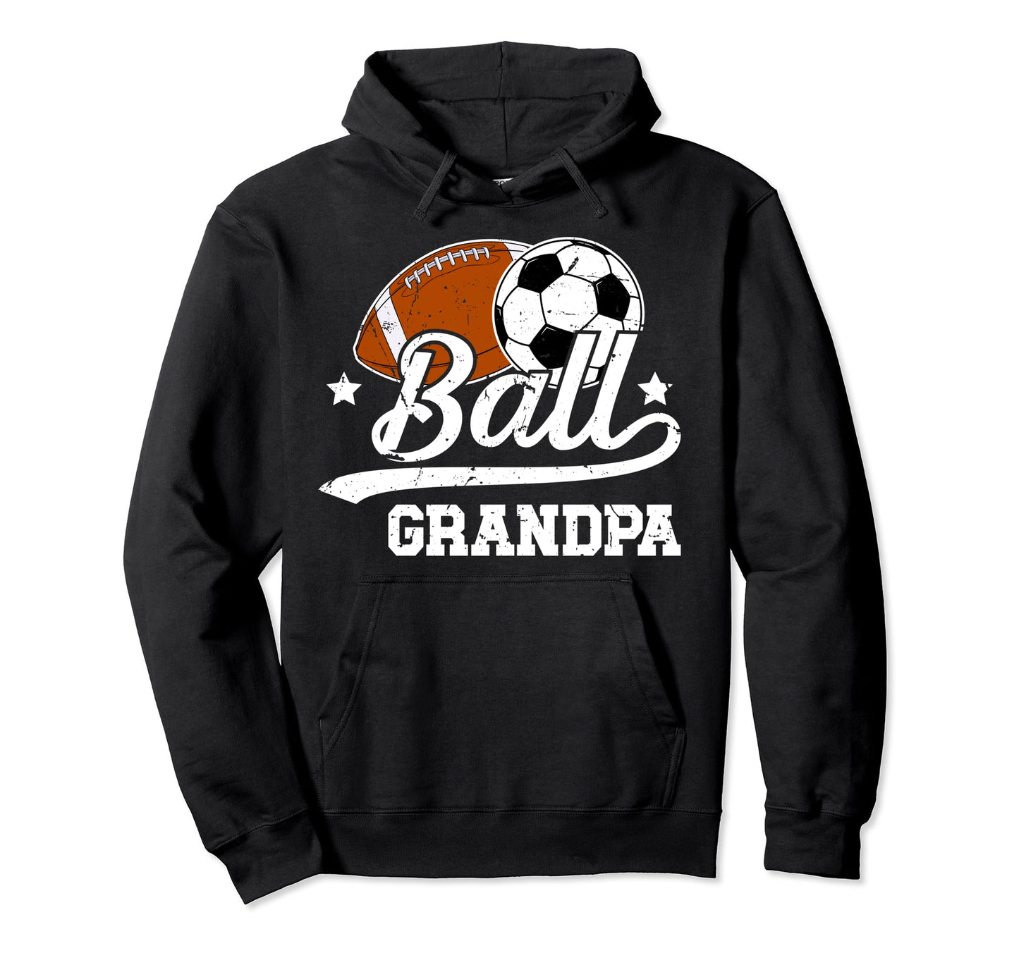 Ball Grandpa Proud Soccer Football Hoodie - Aesthetic Graphic Unisex - T-Shirt, Sweatshirt, Hoodie