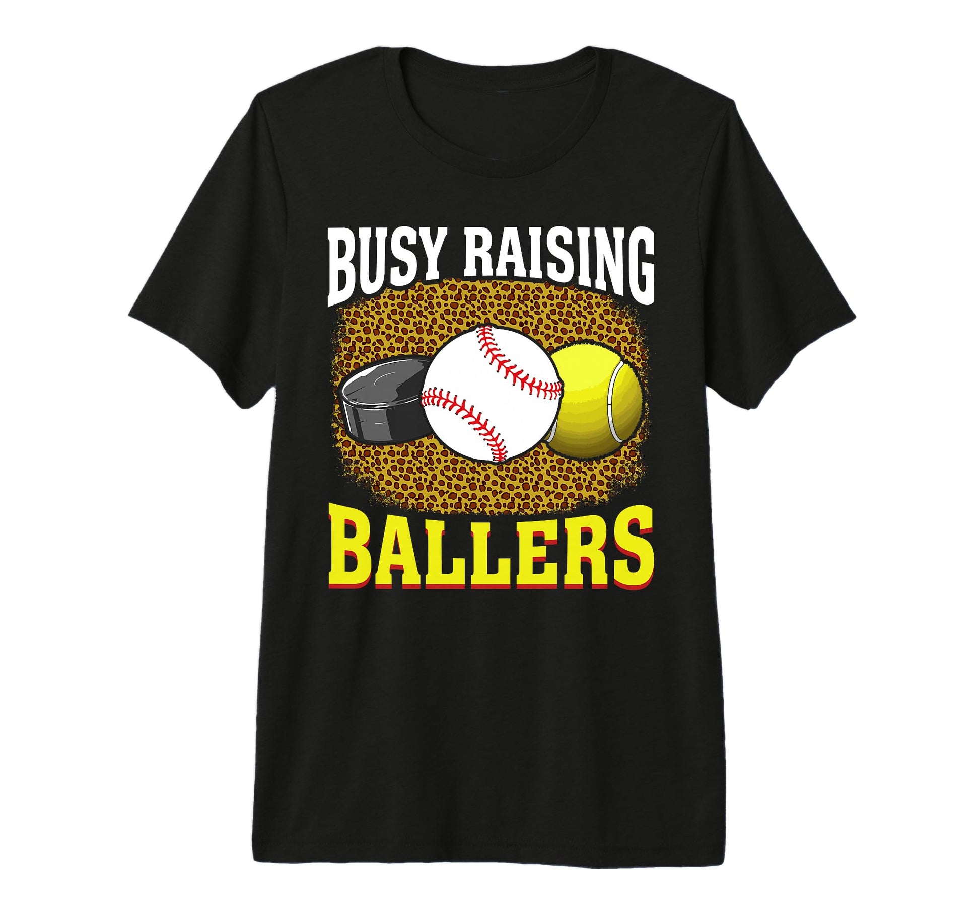 Busy Raising Ballers Hockey Baseball T-Shirt - Aesthetic Graphic Unisex - T-Shirt, Sweatshirt, Hoodie