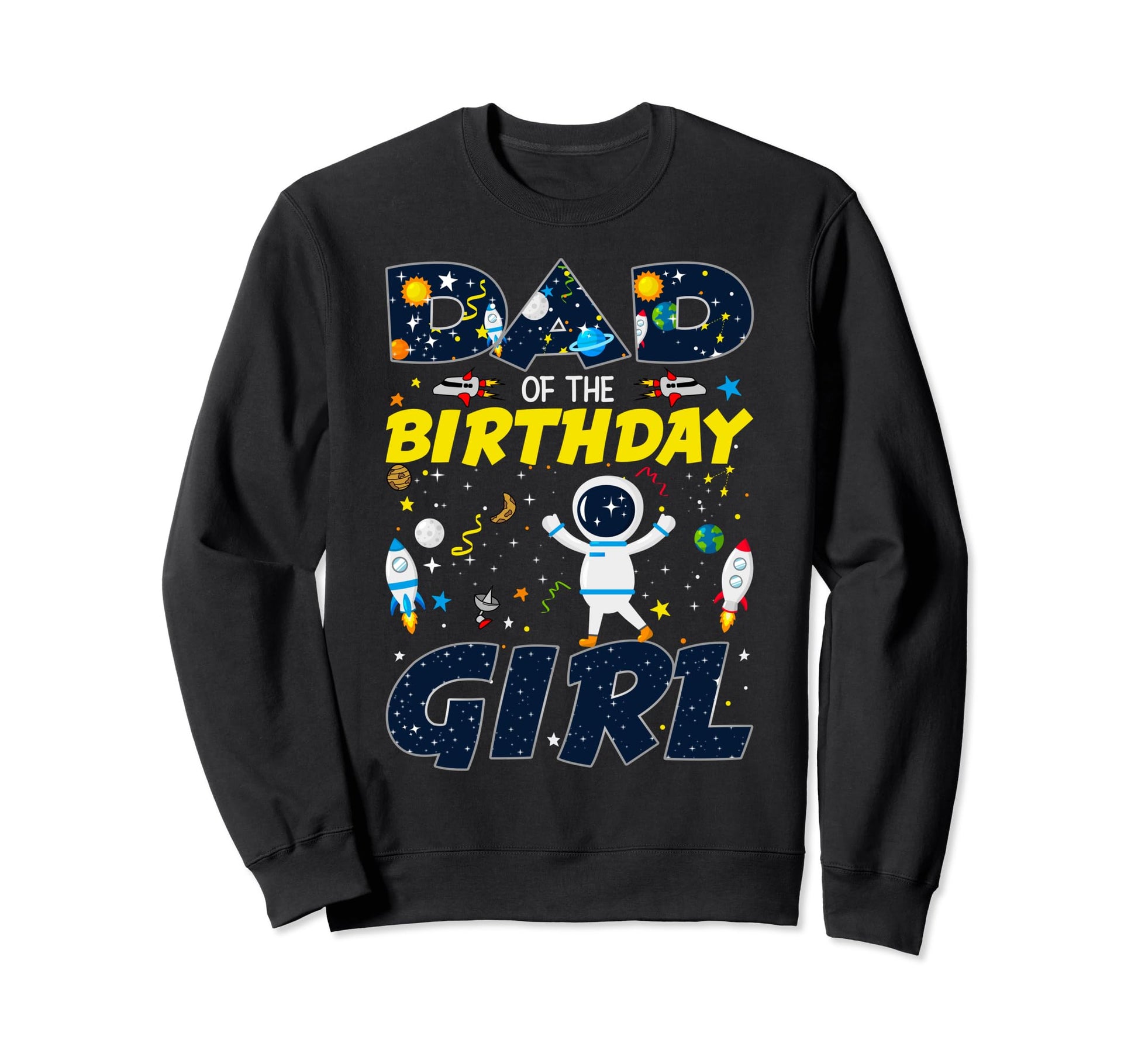 Dad Birthday Space Matching Sweatshirt - Minimalist Print Men Women - T-Shirt, Sweatshirt, Hoodie