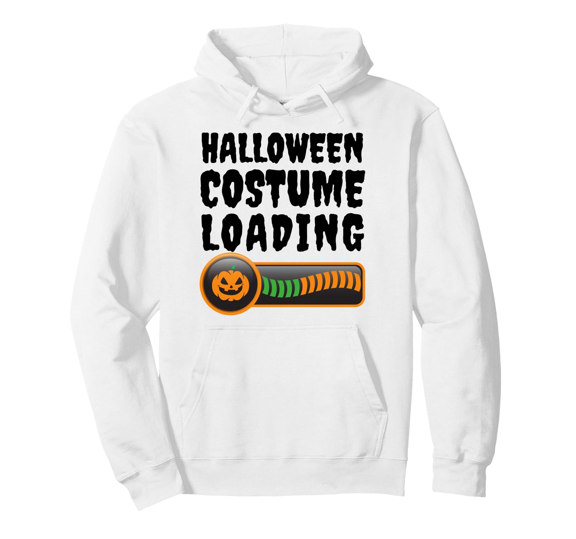 Funny Halloween Costume Loading Pumpkin Hoodie - Streetwear Style Unisex - T-Shirt, Sweatshirt, Hoodie