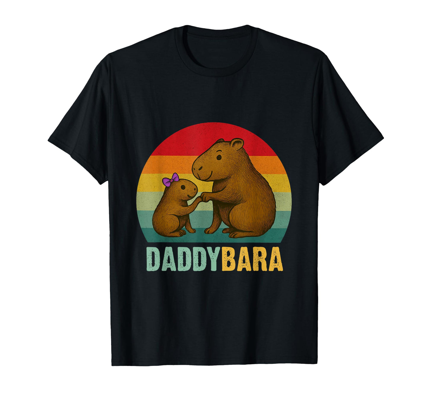 Capybara Daddy And Daughter Fist Bump T-Shirt - Minimalist Print Men Women - T-Shirt, Sweatshirt, Hoodie