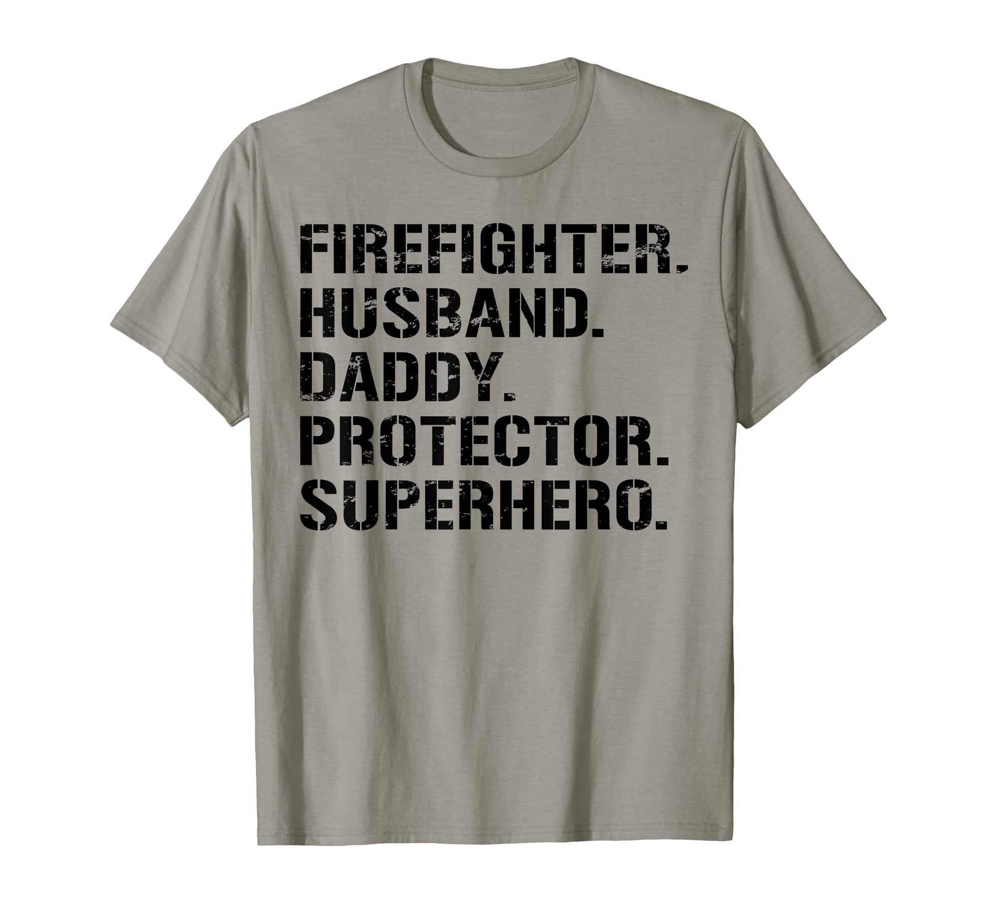 Mens Fathers Day Firefighter Husband T-Shirt - Graphic Print Men Women - T-Shirt, Sweatshirt, Hoodie