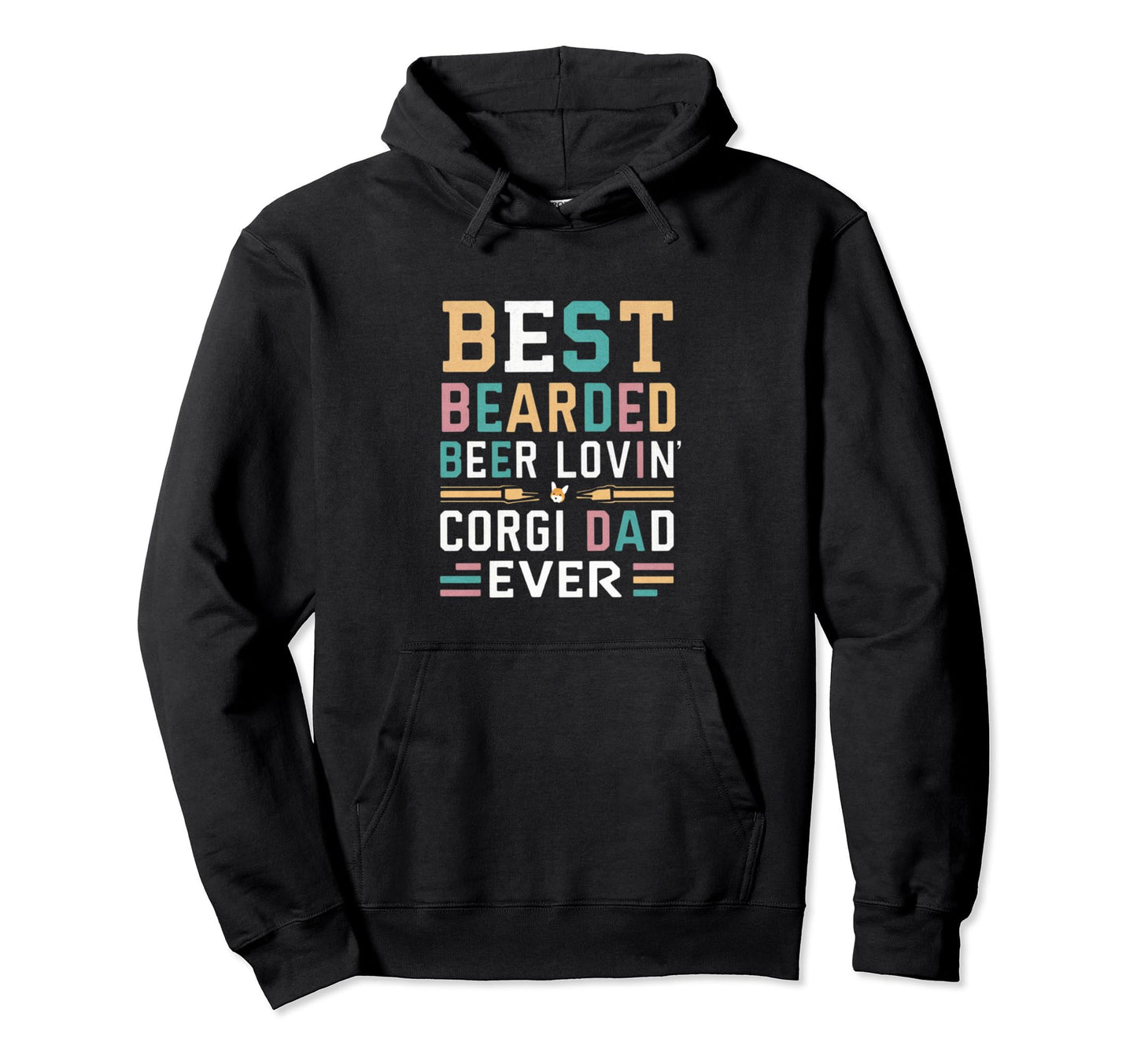 Best Bearded Beer Lovin Corgi Dad Pet Hoodie - Streetwear Style for Adults - T-Shirt, Sweatshirt, Hoodie