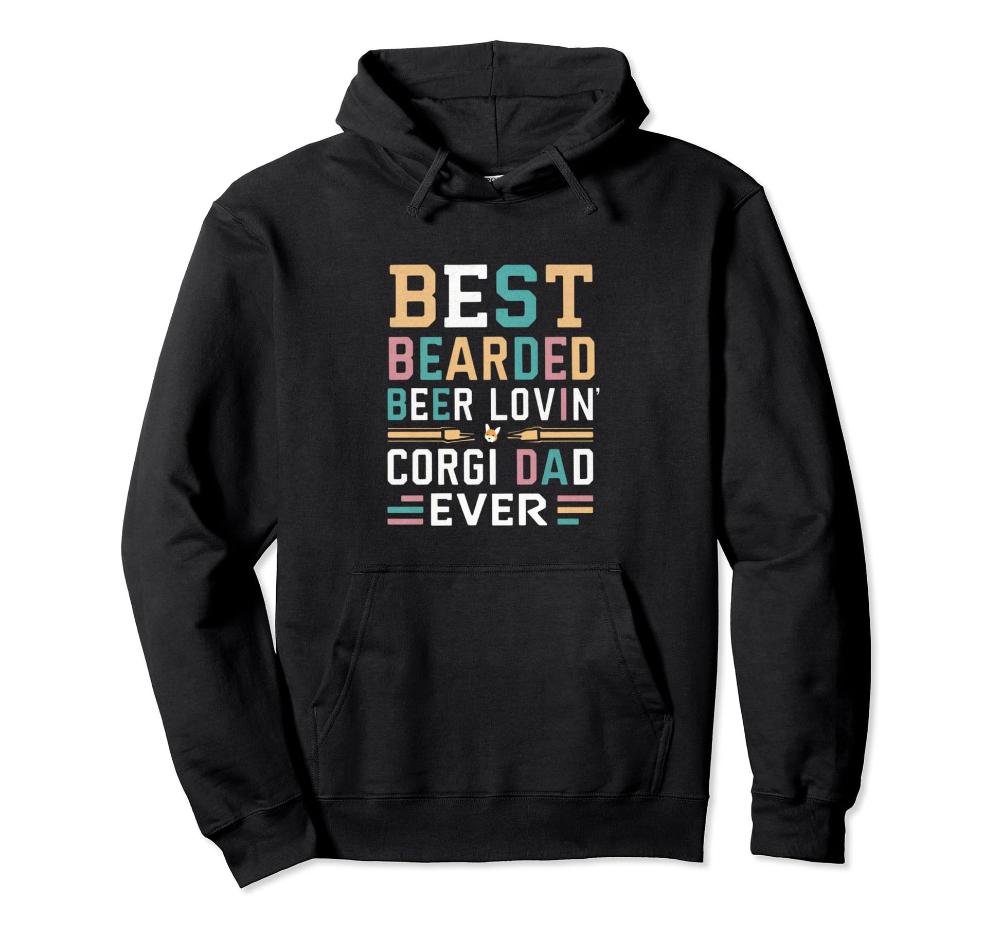 Best Bearded Beer Lovin Corgi Dad Pet Hoodie - Streetwear Style for Adults - T-Shirt, Sweatshirt, Hoodie