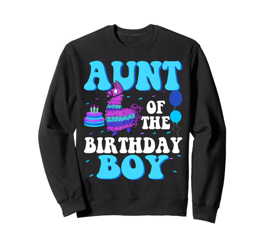 Aunt Birthday Llama Mom And Dad Sweatshirt - Aesthetic Graphic Men Women - T-Shirt, Sweatshirt, Hoodie
