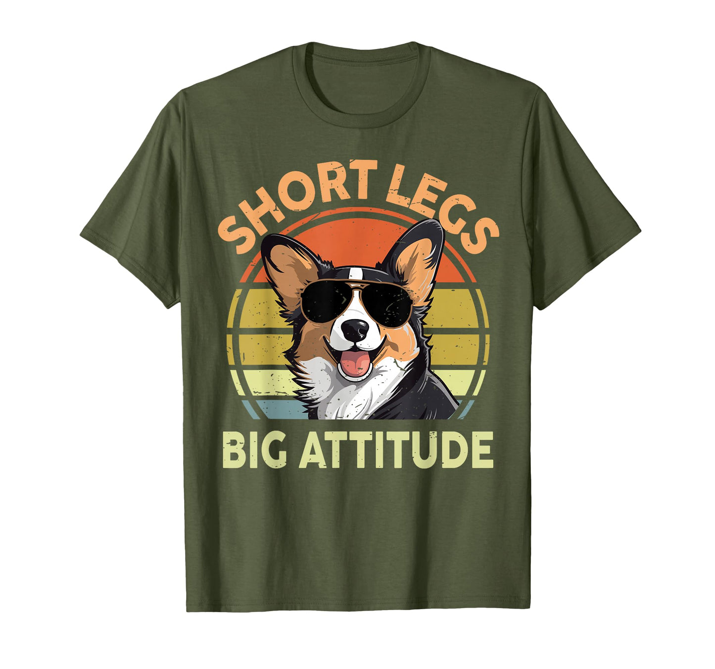Funny Corgi Short Legs Big Attitude T-Shirt - Novelty Apparel for Adults - T-Shirt, Sweatshirt, Hoodie