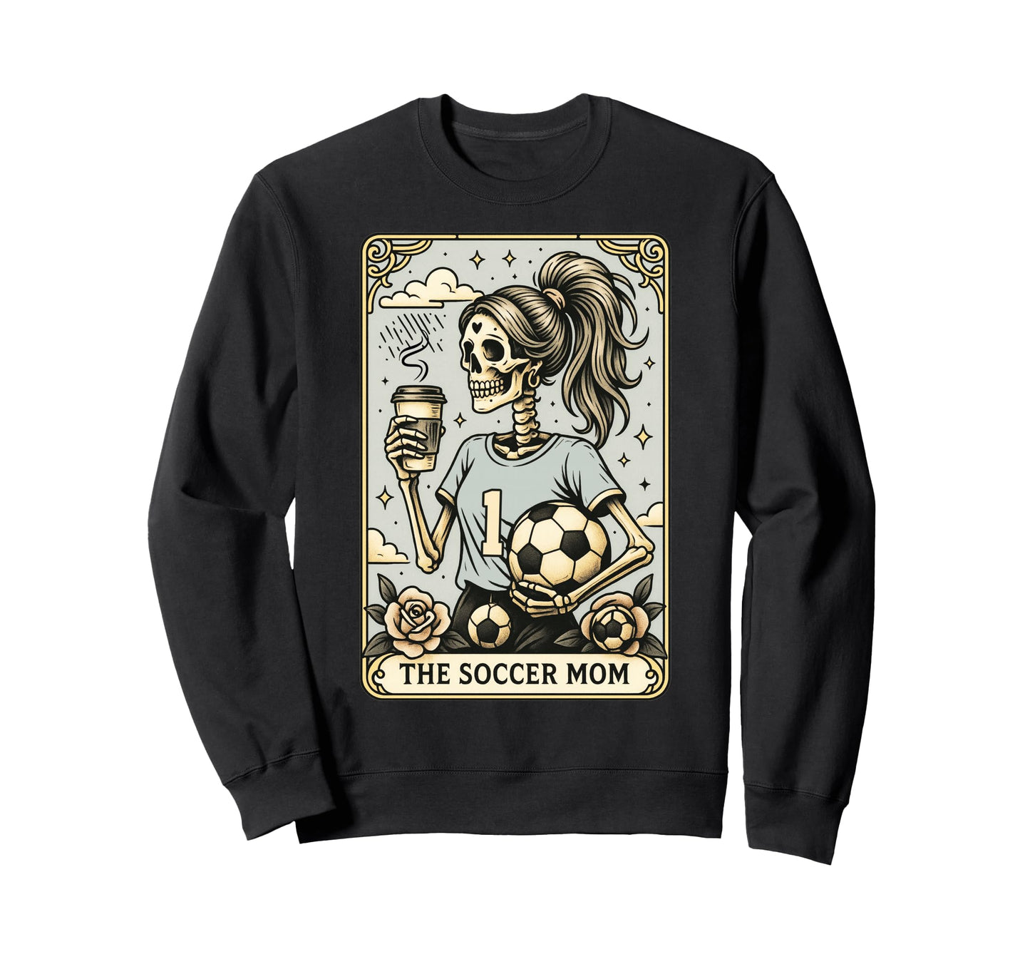 Soccer Mom Tarot Card Halloween Sweatshirt - Casual Everyday Wear Unisex - T-Shirt, Sweatshirt, Hoodie