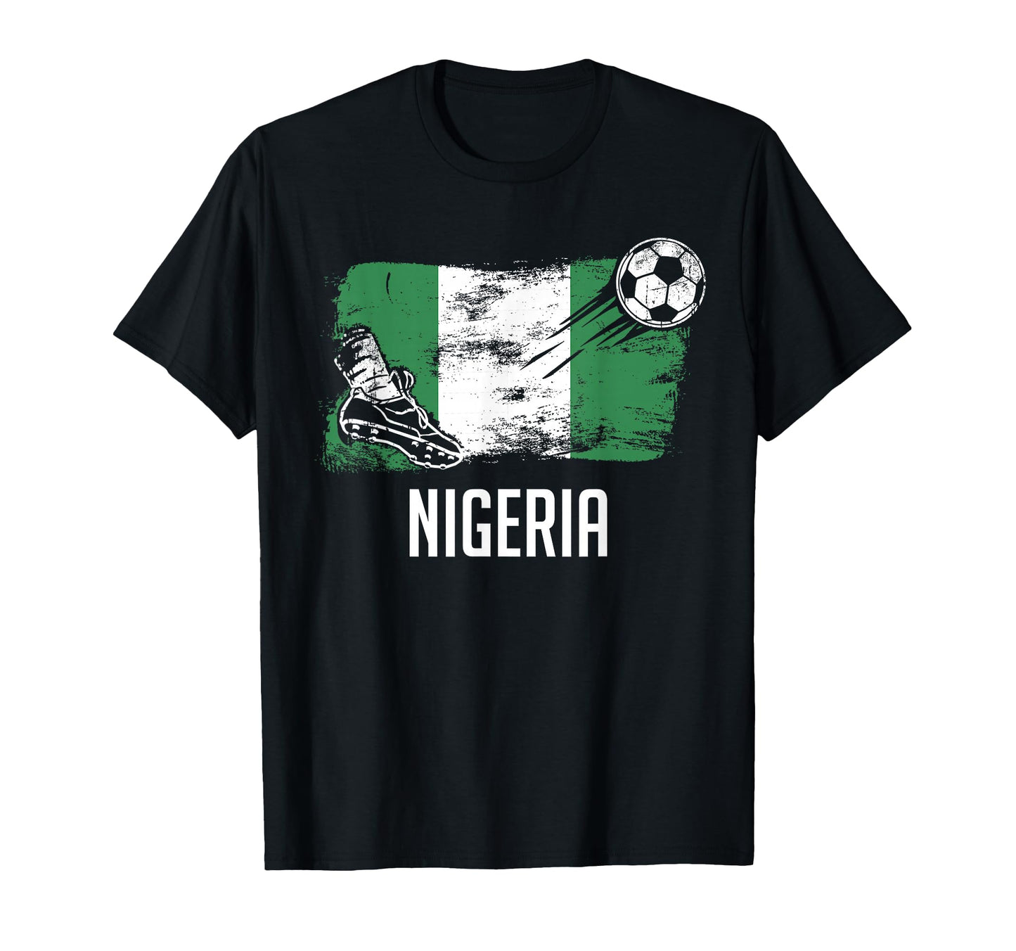 Nigeria Flag Nigerian Soccer Flag T-Shirt - Minimalist Print Unisex - T-Shirt, Sweatshirt, Hoodie
