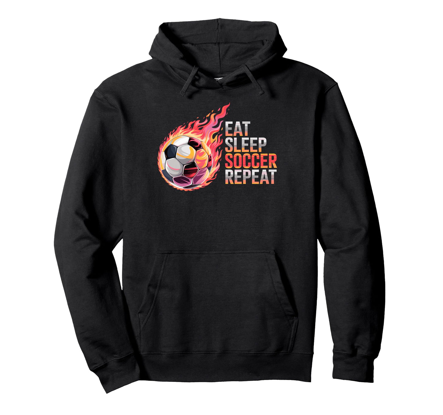 Eat Sleep Soccer Repet Goalie Player Fan Hoodie - Novelty Apparel Unisex - T-Shirt, Sweatshirt, Hoodie