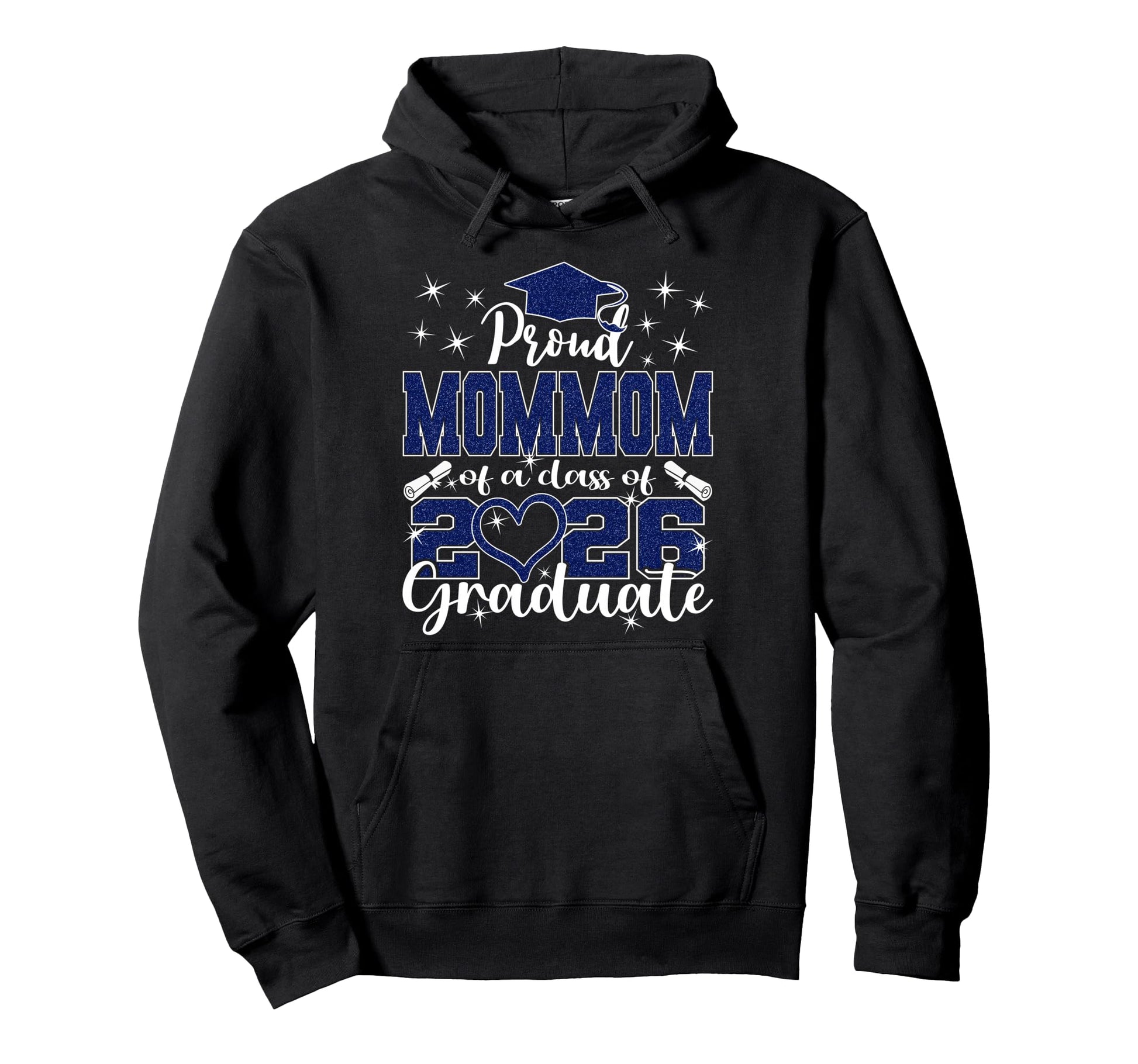 Super Proud Mommom 2026 Graduate Senior Hoodie - Graphic Print for Adults - T-Shirt, Sweatshirt, Hoodie
