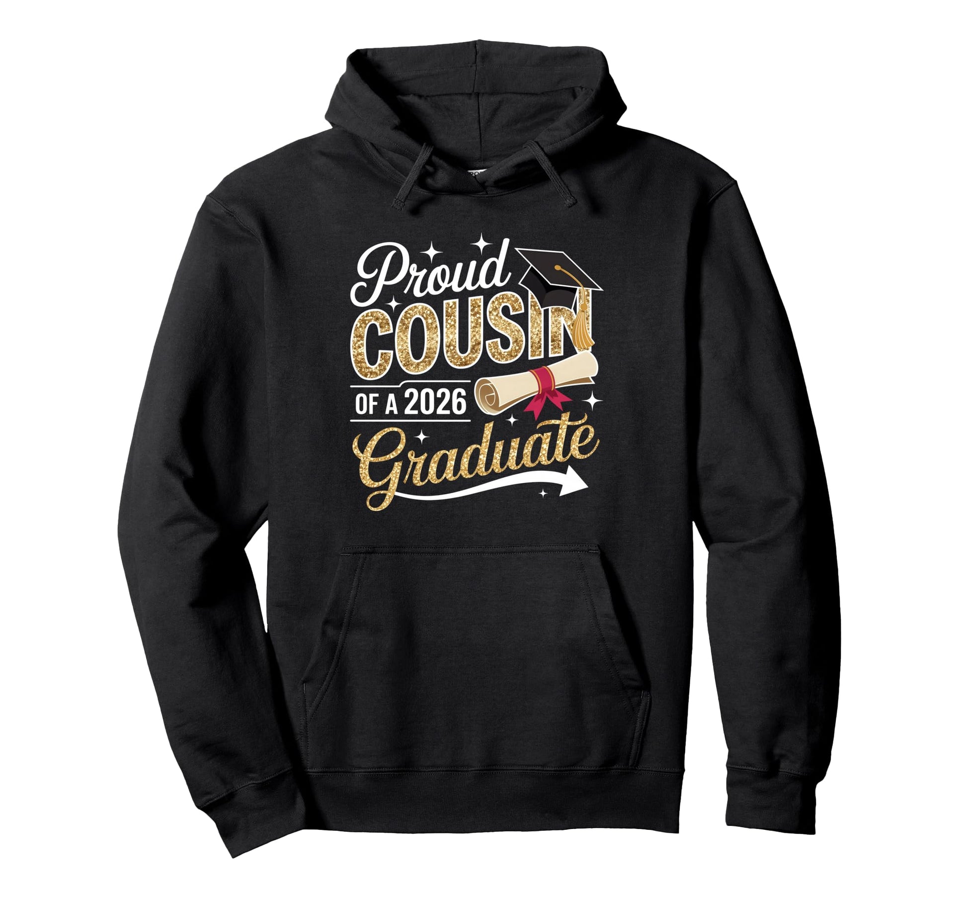Proud Cousin Senior 2026 Graduate Hoodie - Aesthetic Graphic for Adults - T-Shirt, Sweatshirt, Hoodie