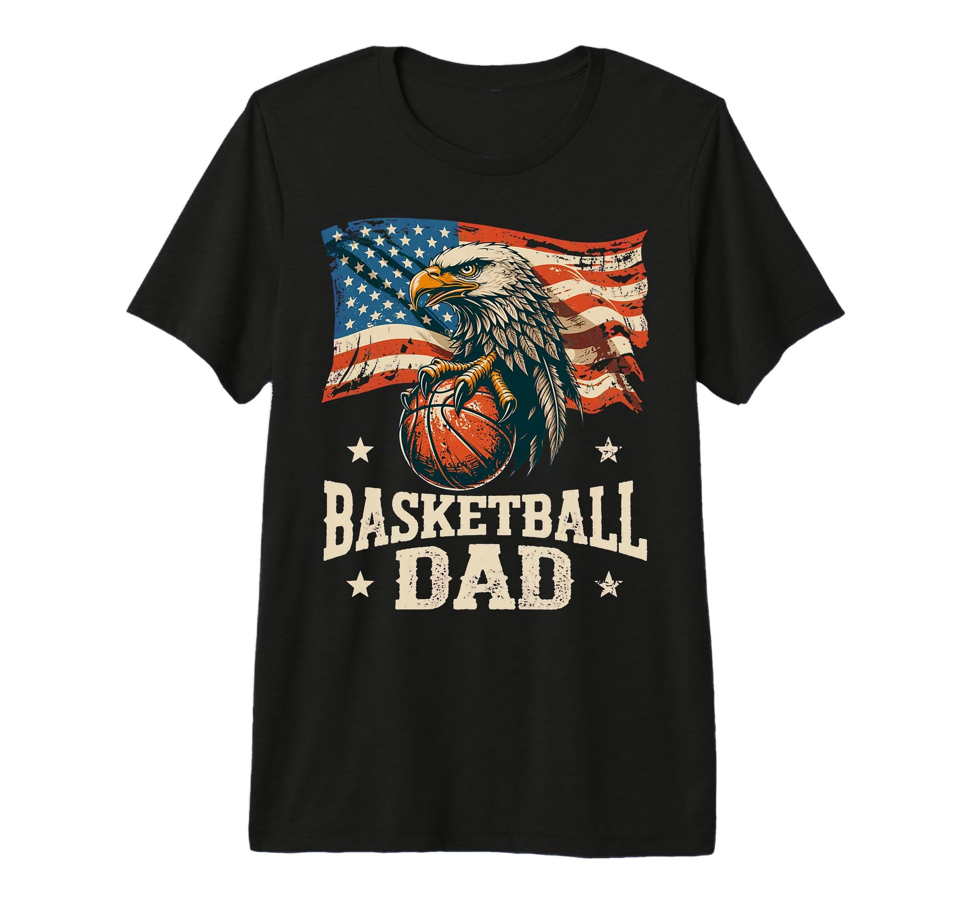 Mens Basketball American Flag T-Shirt - Custom Art Print for Adults - T-Shirt, Sweatshirt, Hoodie