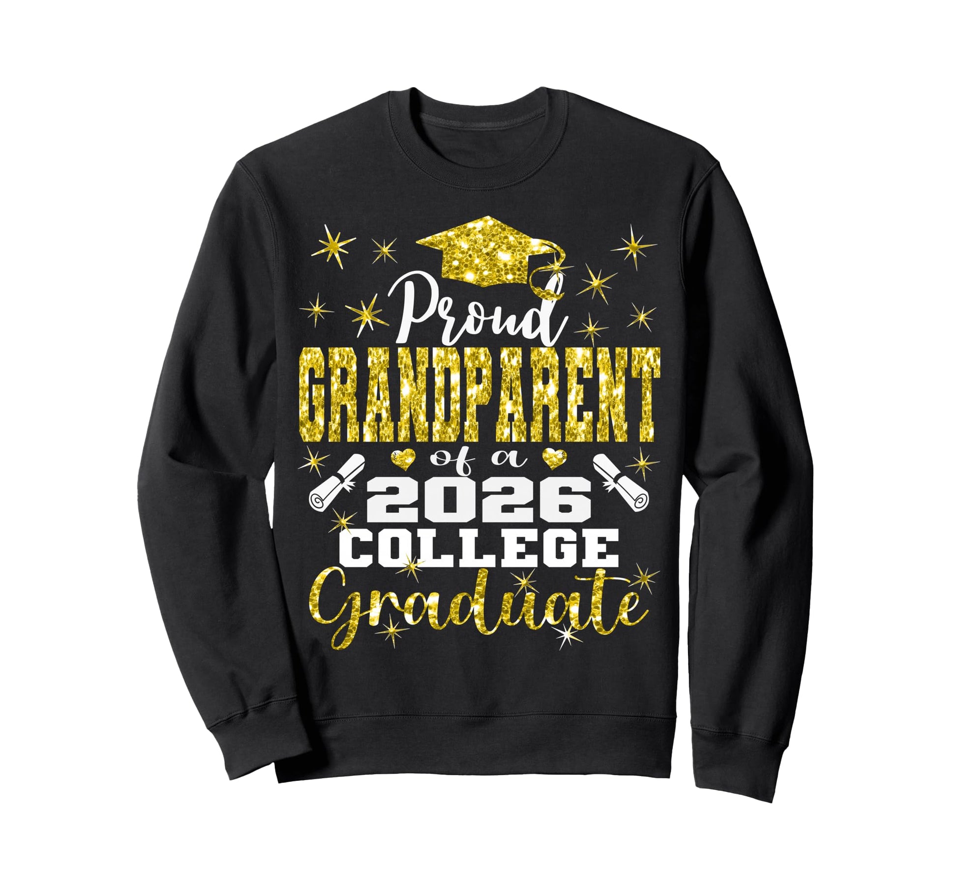 Proud Grandparent 2026 College Sweatshirt - Unique Graphic Men Women - T-Shirt, Sweatshirt, Hoodie