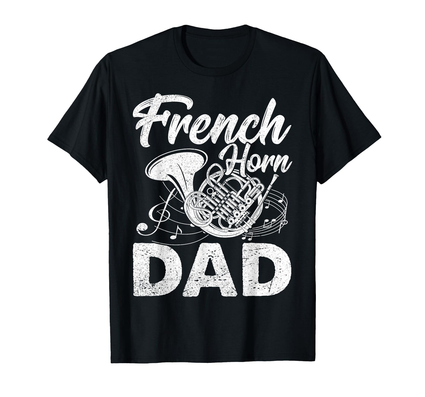 French Horn Dad Fathers Day Marching T-Shirt - Trendy Graphic for Adults - T-Shirt, Sweatshirt, Hoodie