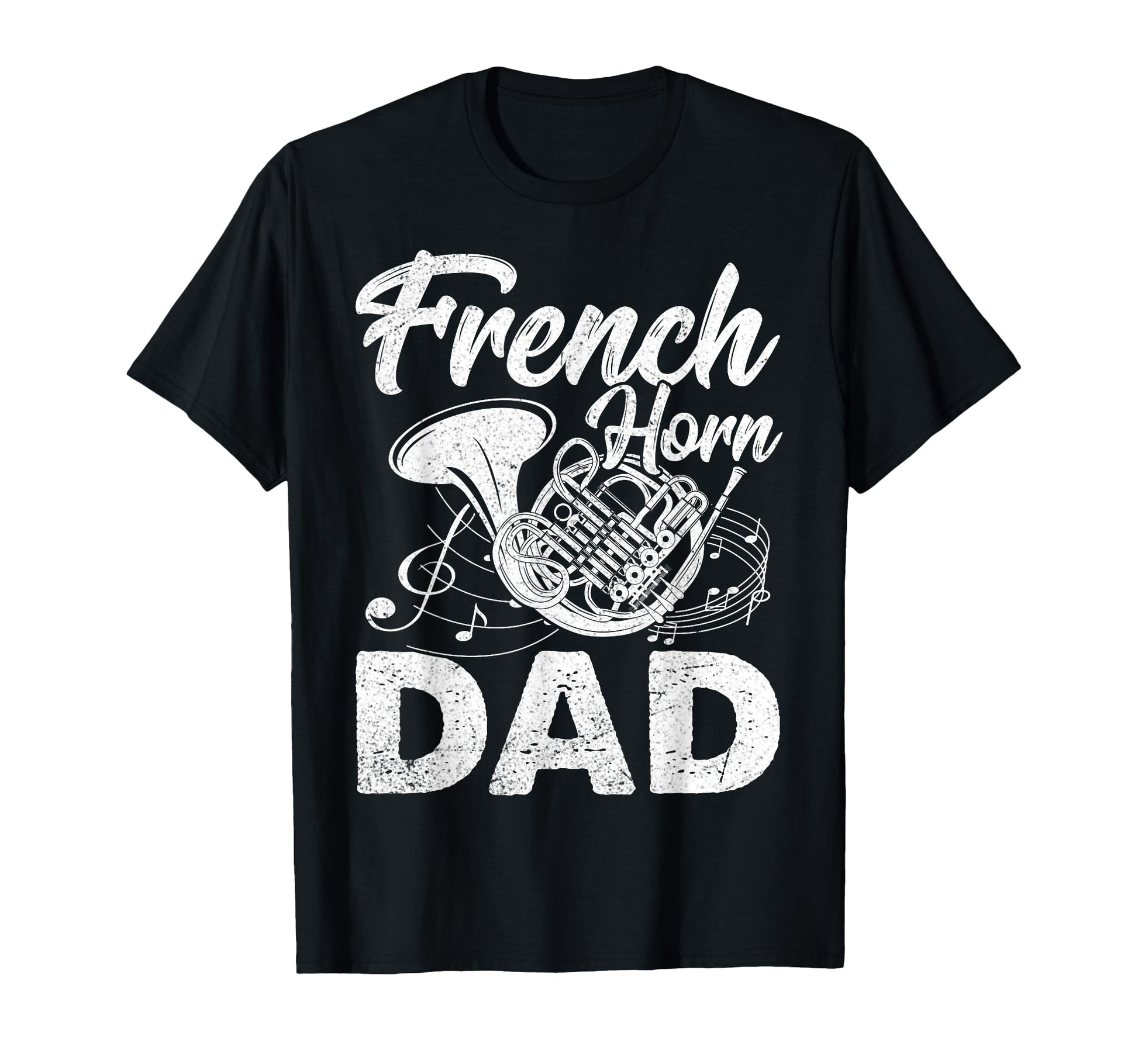 French Horn Dad Fathers Day Marching T-Shirt - Trendy Graphic for Adults - T-Shirt, Sweatshirt, Hoodie