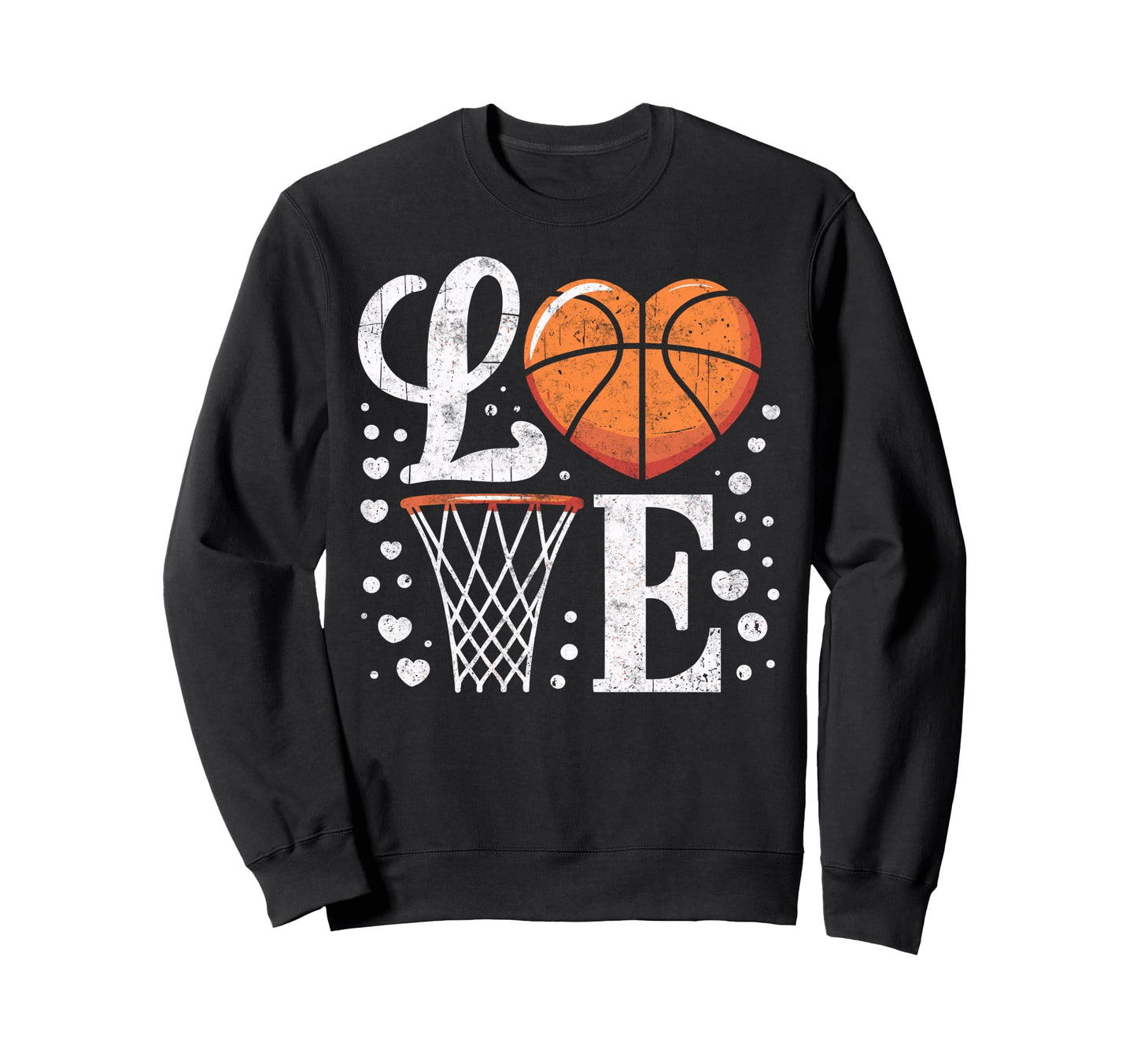 Love Basketball Ball Player Fan Mom Sweatshirt - Graphic Print for Adults - T-Shirt, Sweatshirt, Hoodie