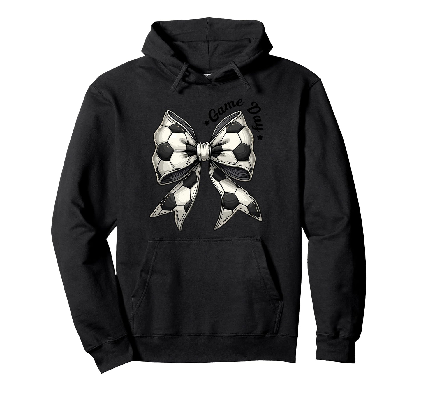 Game Day Soccer Bow Coquette Sports Hoodie - Aesthetic Graphic Unisex - T-Shirt, Sweatshirt, Hoodie