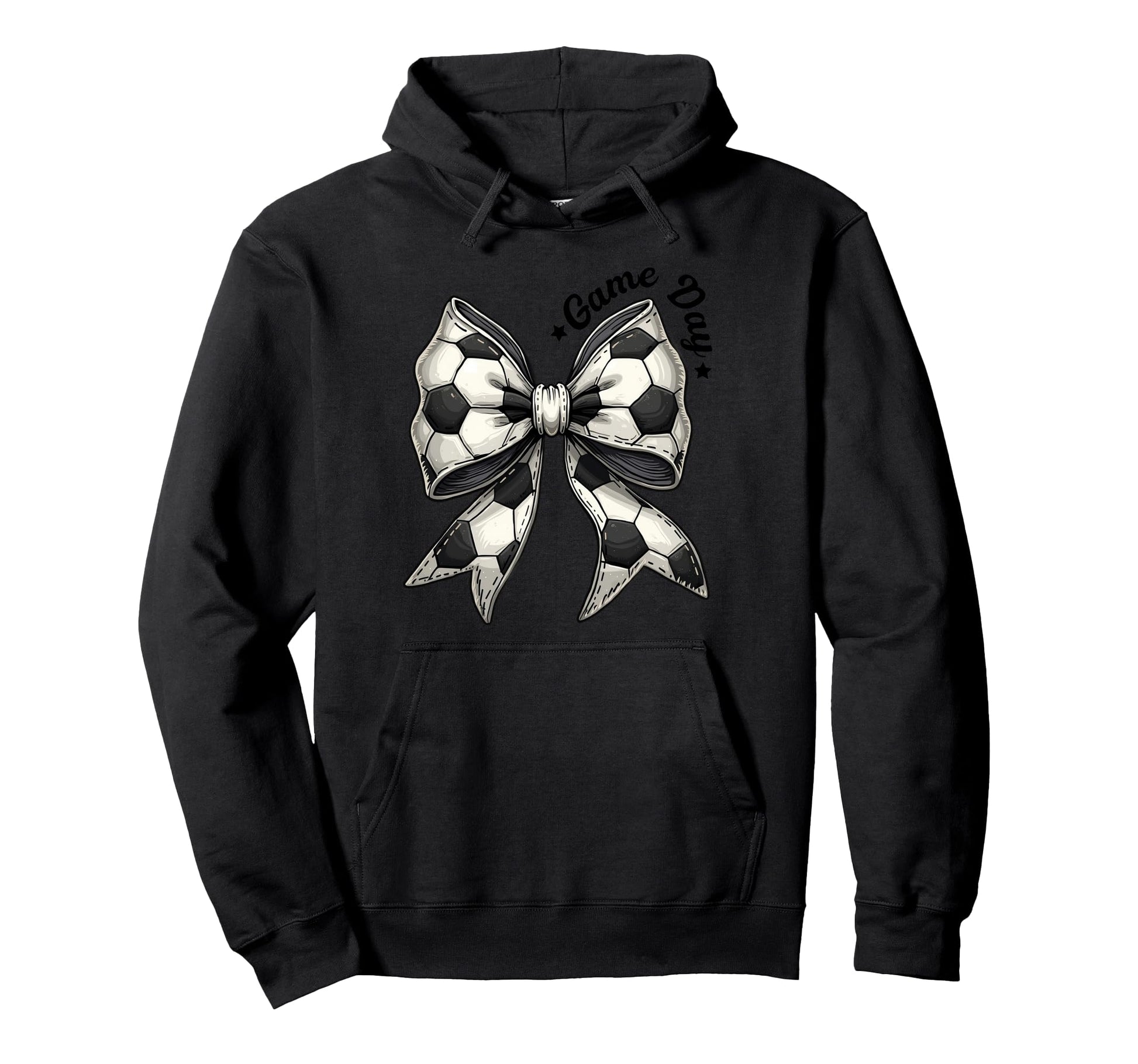 Game Day Soccer Bow Coquette Sports Hoodie - Aesthetic Graphic Unisex - T-Shirt, Sweatshirt, Hoodie