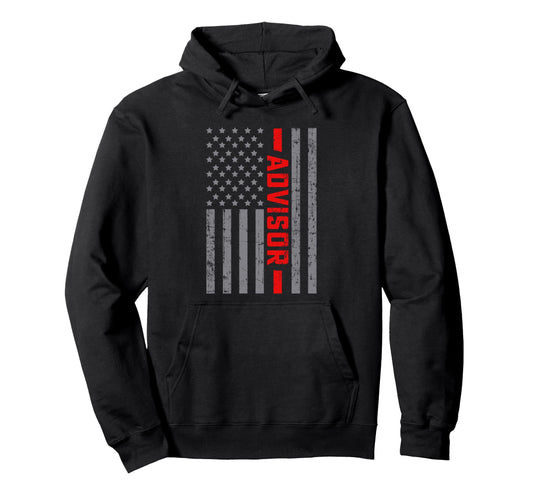 American Flag Advisor Us Flag Dad Hoodie - Casual Everyday Wear Men Women - T-Shirt, Sweatshirt, Hoodie