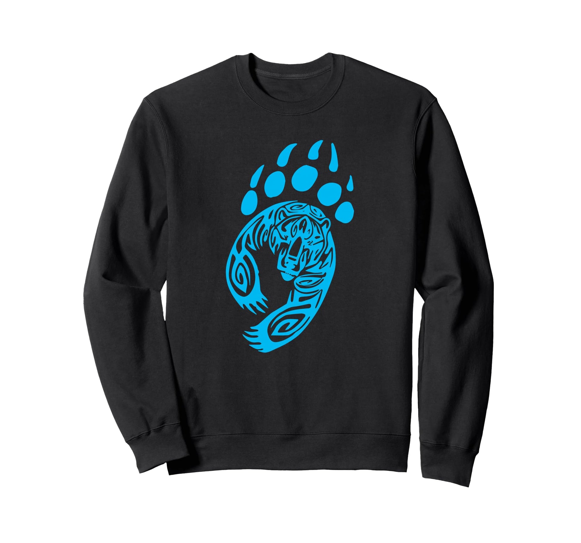 Bear Paw Tribal Grizzly Black Papa Sweatshirt - Novelty Apparel for Adults - T-Shirt, Sweatshirt, Hoodie