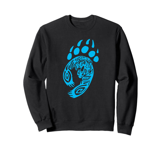 Bear Paw Tribal Grizzly Black Papa Sweatshirt - Novelty Apparel for Adults - T-Shirt, Sweatshirt, Hoodie