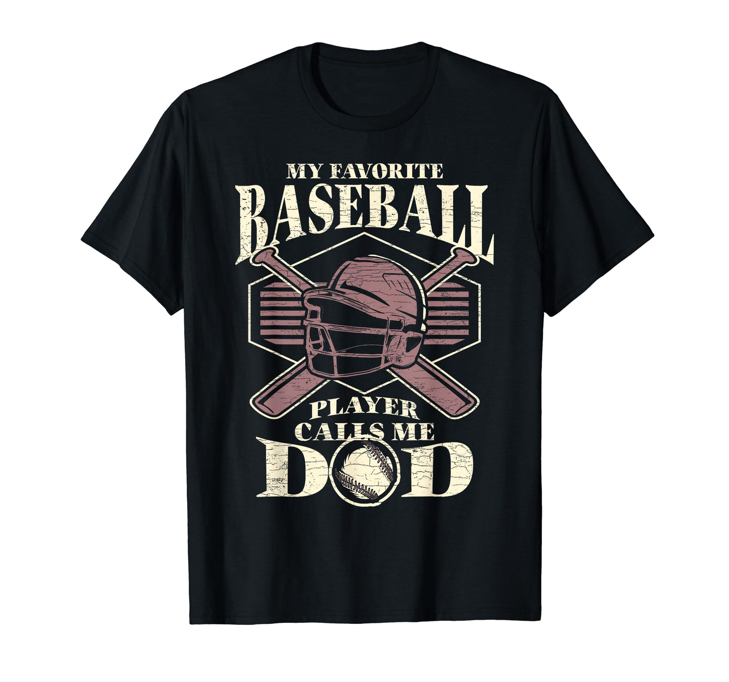 Baseball Dad My Favorite Baseball T-Shirt - Custom Art Print Men Women - T-Shirt, Sweatshirt, Hoodie