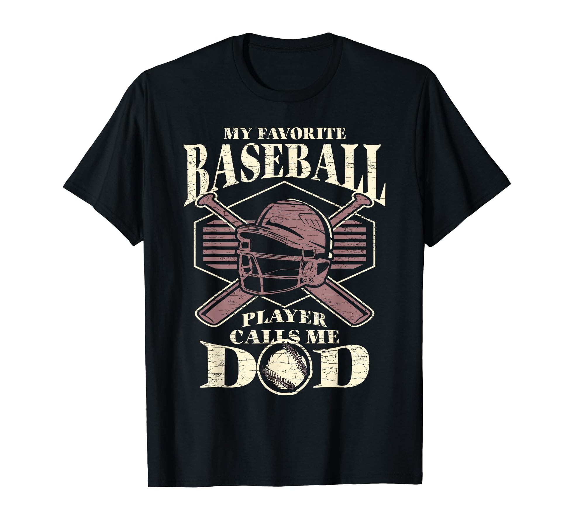 Baseball Dad My Favorite Baseball T-Shirt - Custom Art Print Men Women - T-Shirt, Sweatshirt, Hoodie