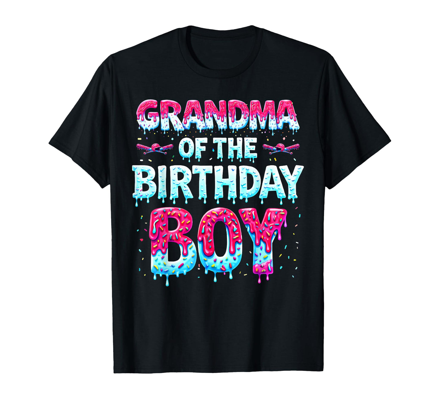 Grandma Birthday Ice Cream Baseball T-Shirt - Novelty Apparel Unisex - T-Shirt, Sweatshirt, Hoodie