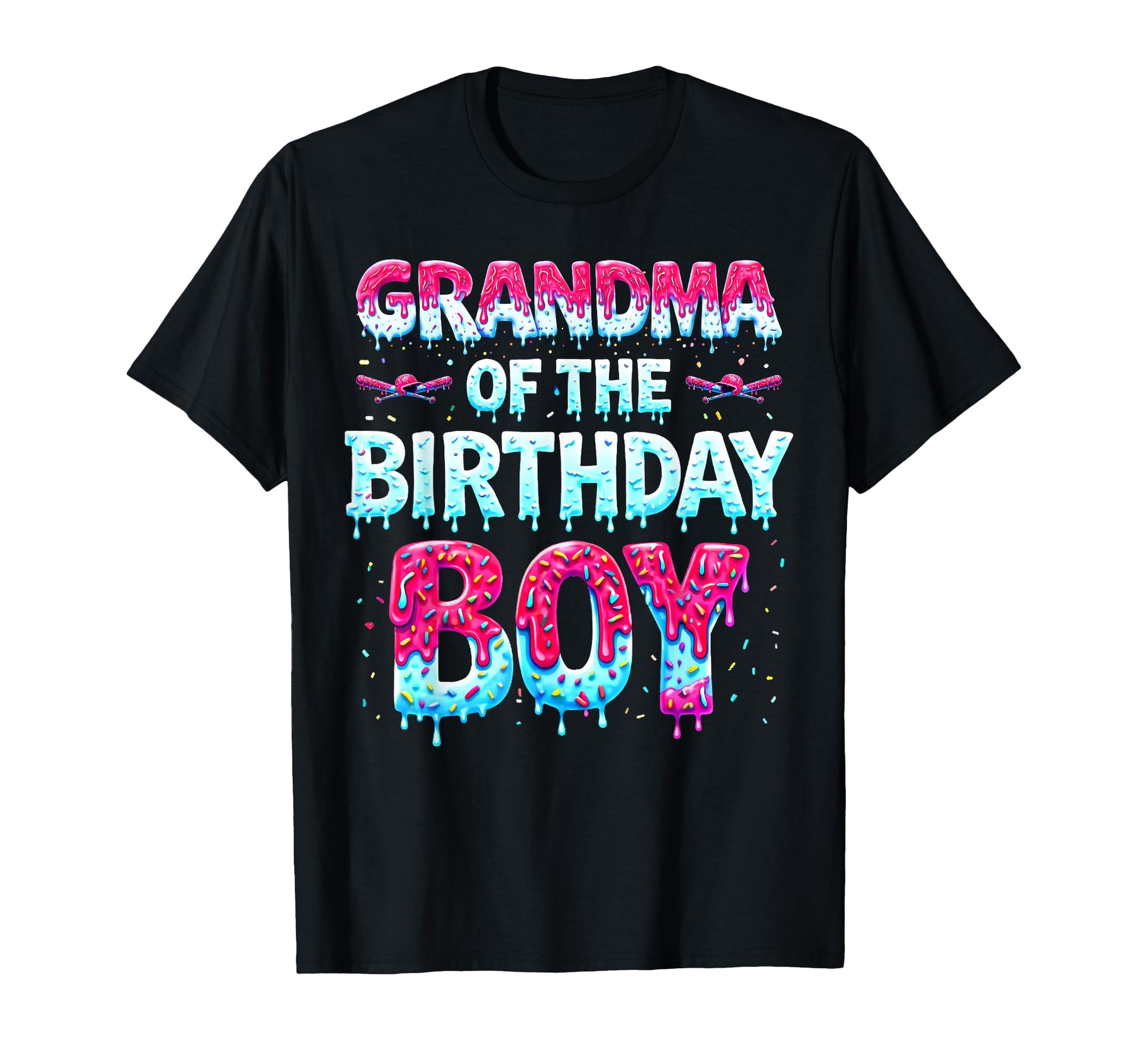 Grandma Birthday Ice Cream Baseball T-Shirt - Novelty Apparel Unisex - T-Shirt, Sweatshirt, Hoodie