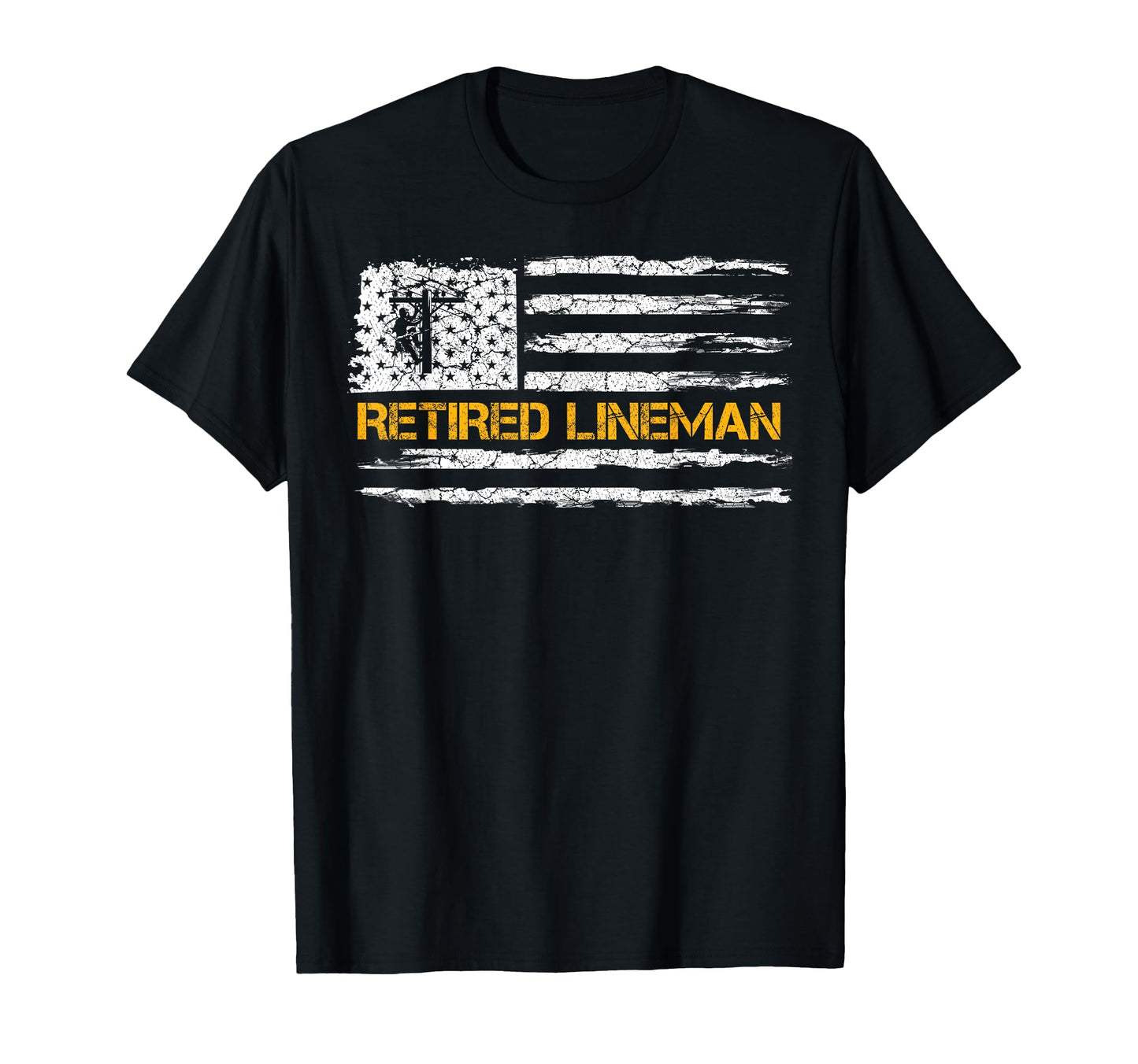 Usa Flag Retired Electric Cable T-Shirt - Aesthetic Graphic Men Women - T-Shirt, Sweatshirt, Hoodie