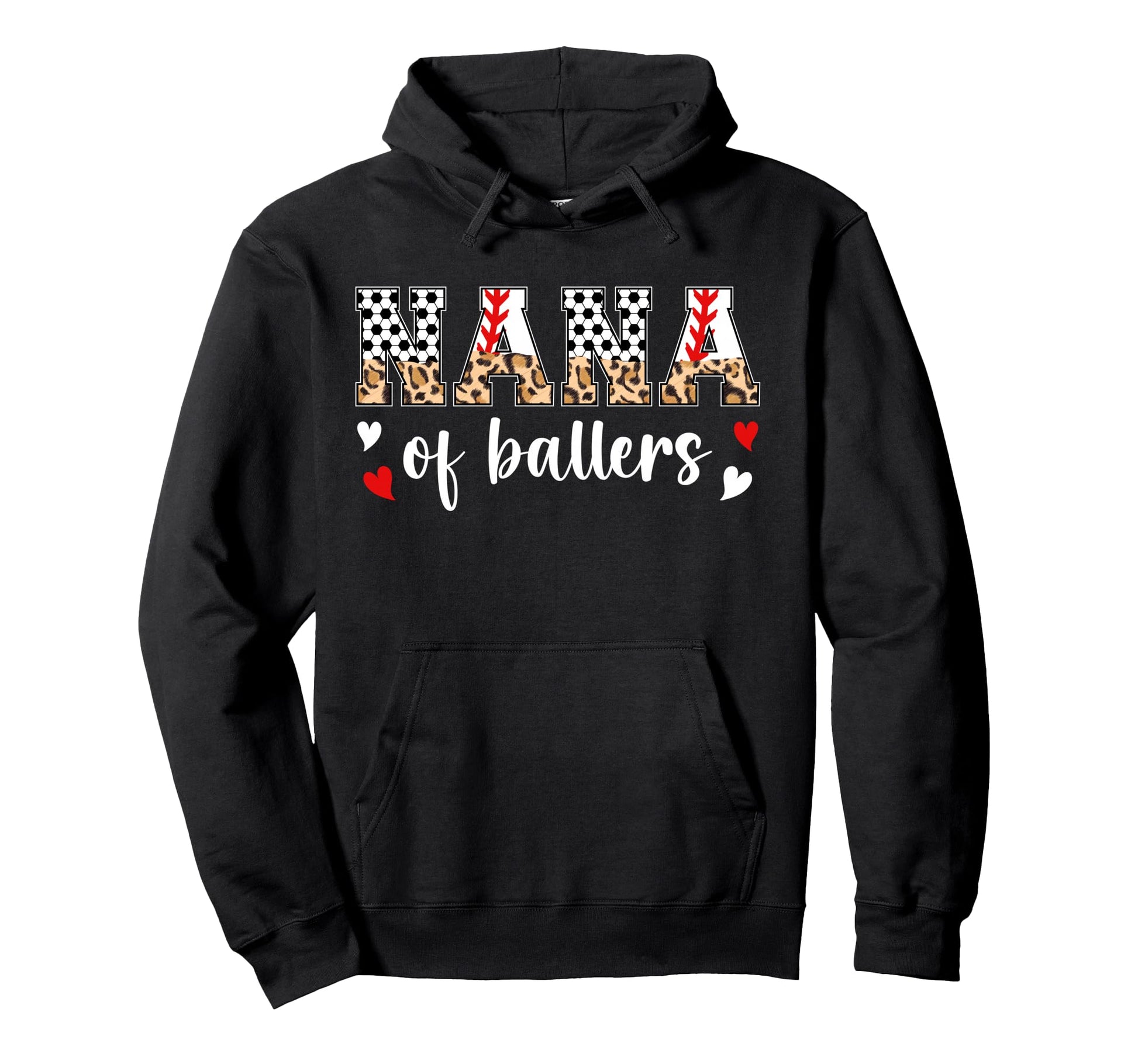 Nana Ballers Baseball Soccer Nana Hoodie - Custom Art Print Men Women - T-Shirt, Sweatshirt, Hoodie