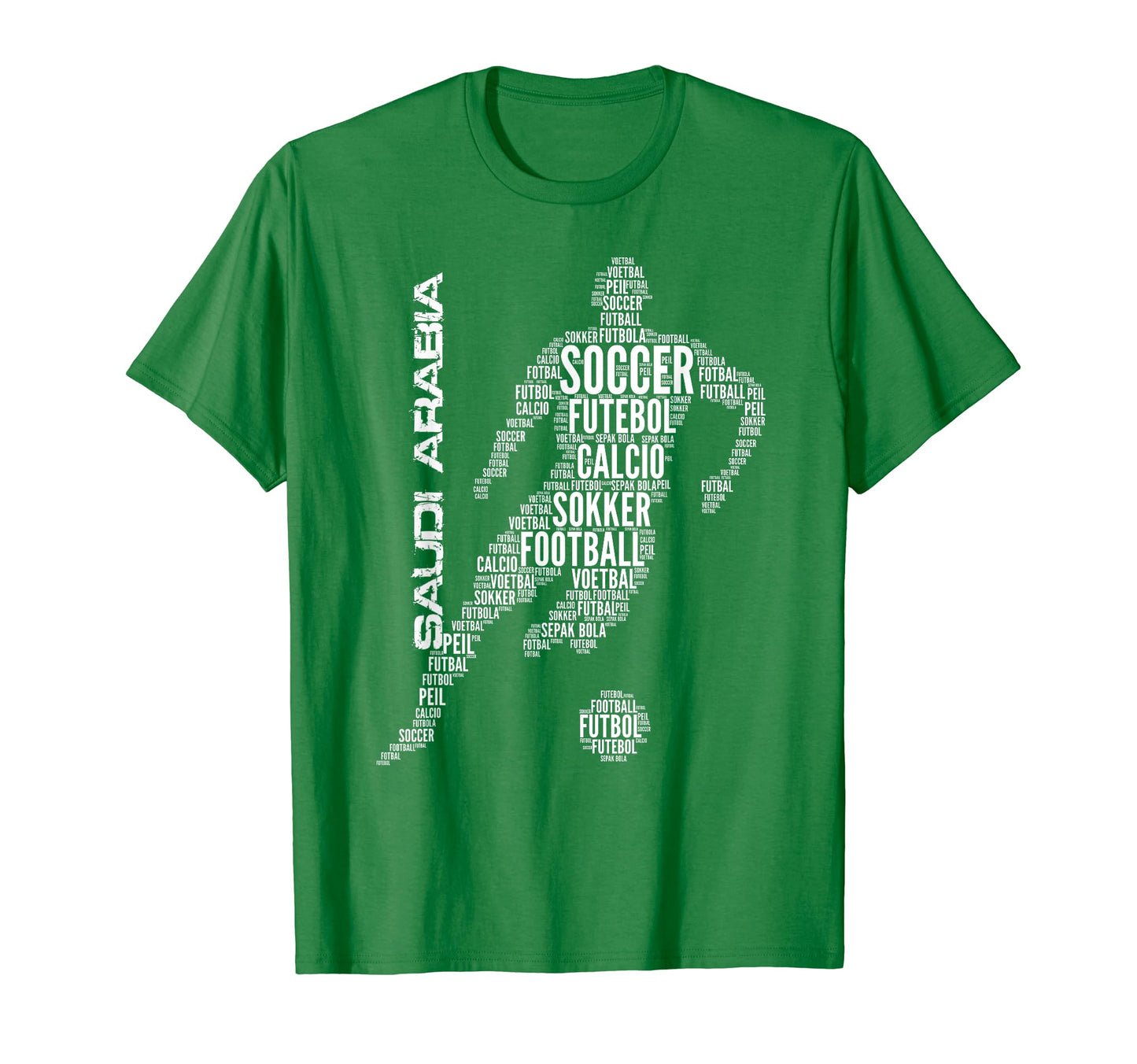 Saudi Arabia Soccer Typography T-Shirt - Casual Everyday Wear Men Women - T-Shirt, Sweatshirt, Hoodie