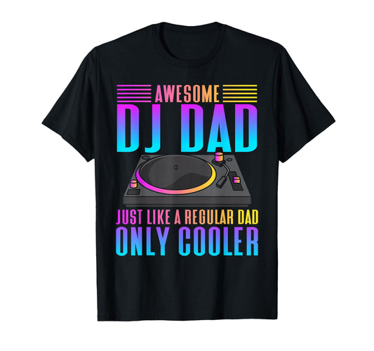 Awesome Dj Dad Funny Dj Music T-Shirt - Minimalist Print Men Women - T-Shirt, Sweatshirt, Hoodie