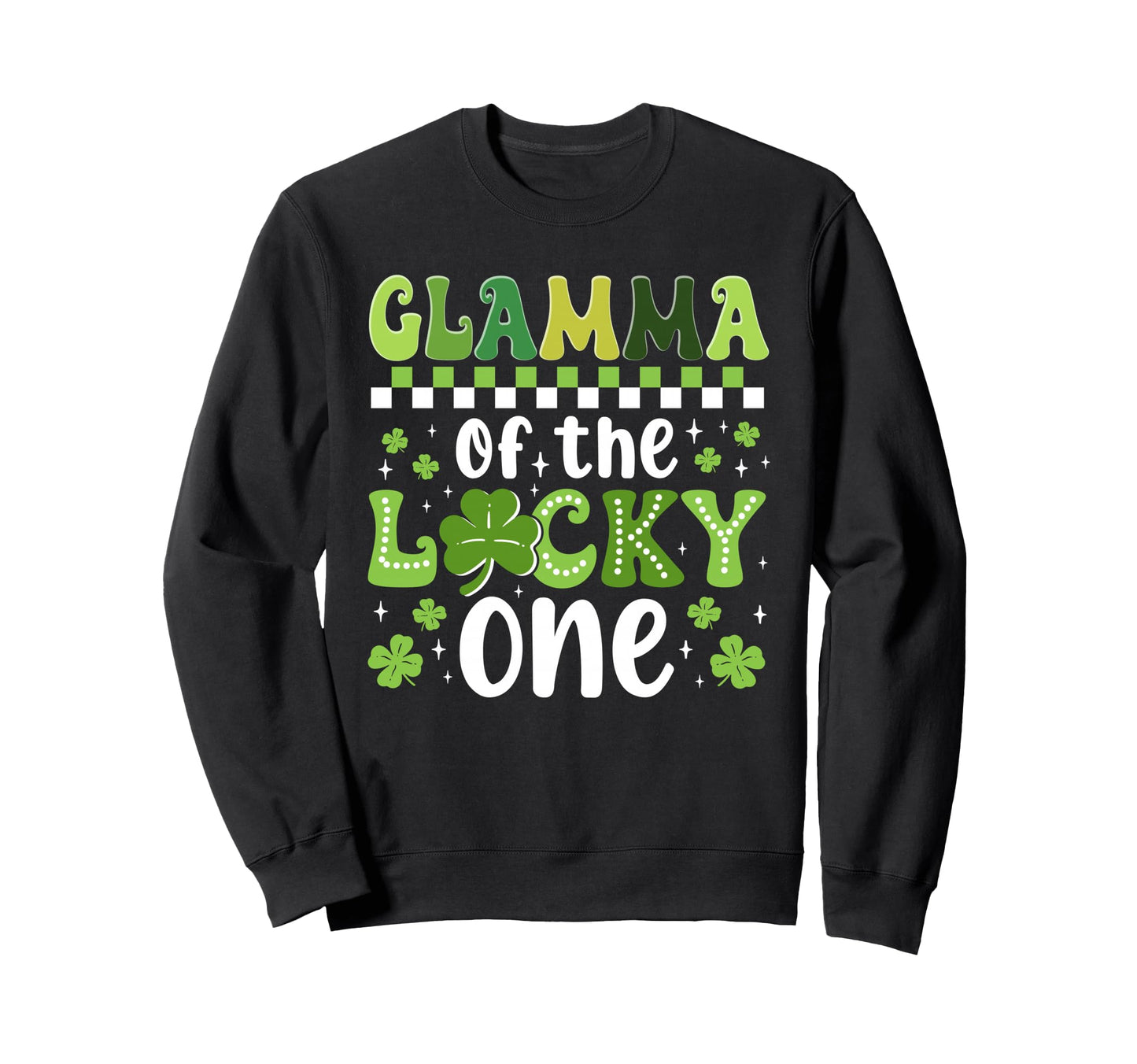 Glamma Lucky One First Birthday Sweatshirt - Aesthetic Graphic Men Women - T-Shirt, Sweatshirt, Hoodie