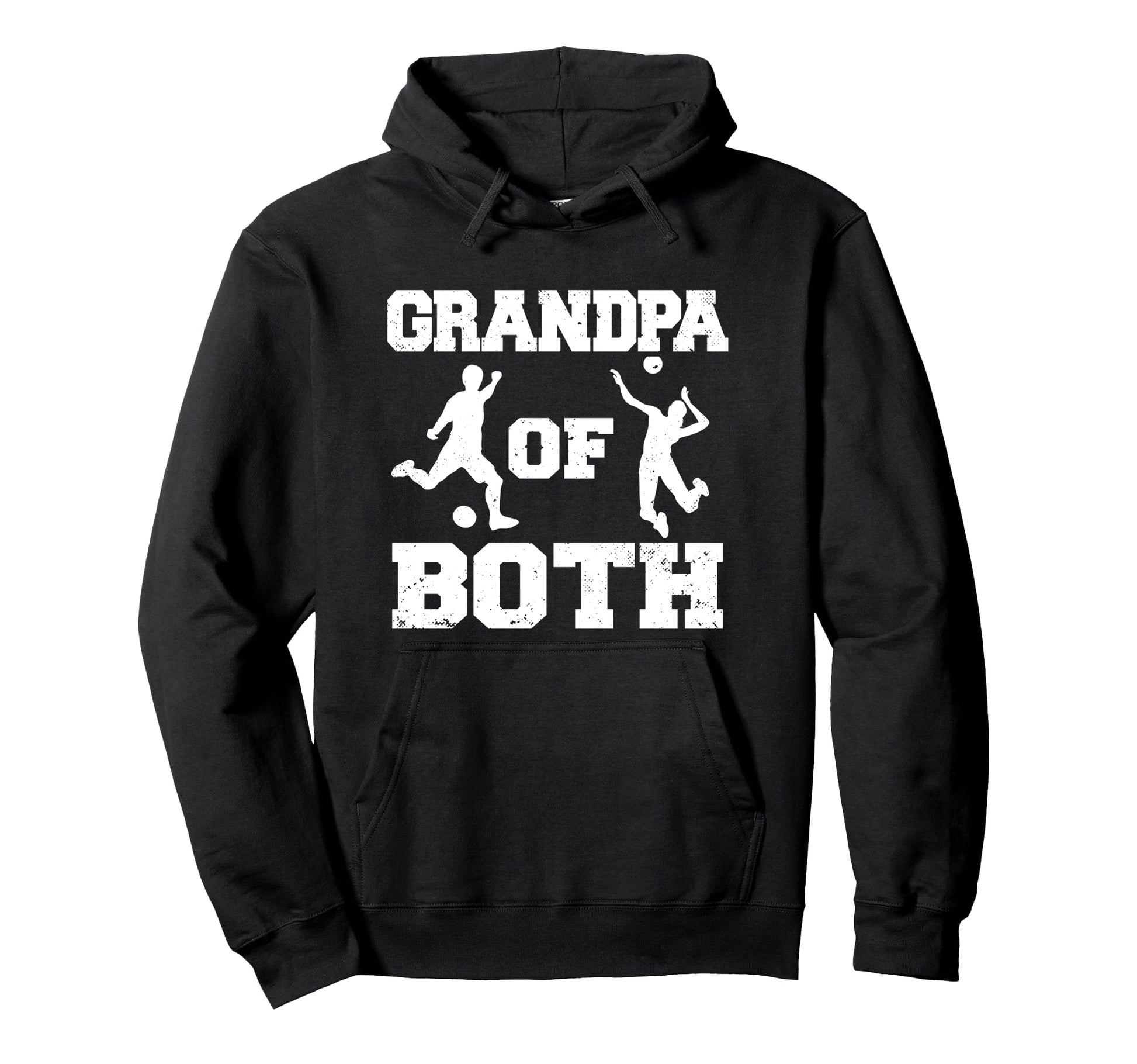 Grandpa Both Funny Soccer Volleyball Hoodie - Unique Graphic Men Women - T-Shirt, Sweatshirt, Hoodie