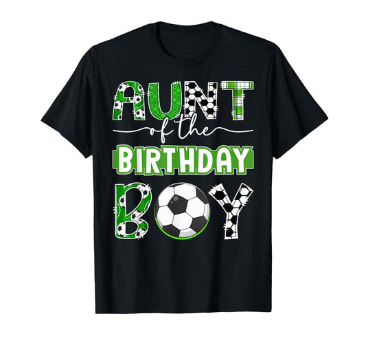 Aunt Birthday Soccer Player Birthday T-Shirt - Aesthetic Graphic Men Women - T-Shirt, Sweatshirt, Hoodie
