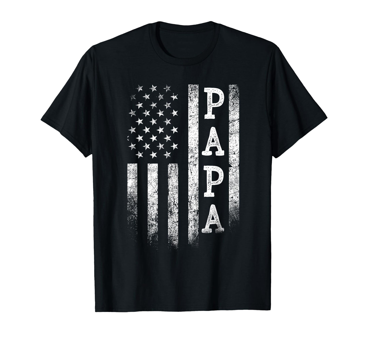 Papa American Flag Papa Gifts T-Shirt - Minimalist Print for Adults - T-Shirt, Sweatshirt, Hoodie