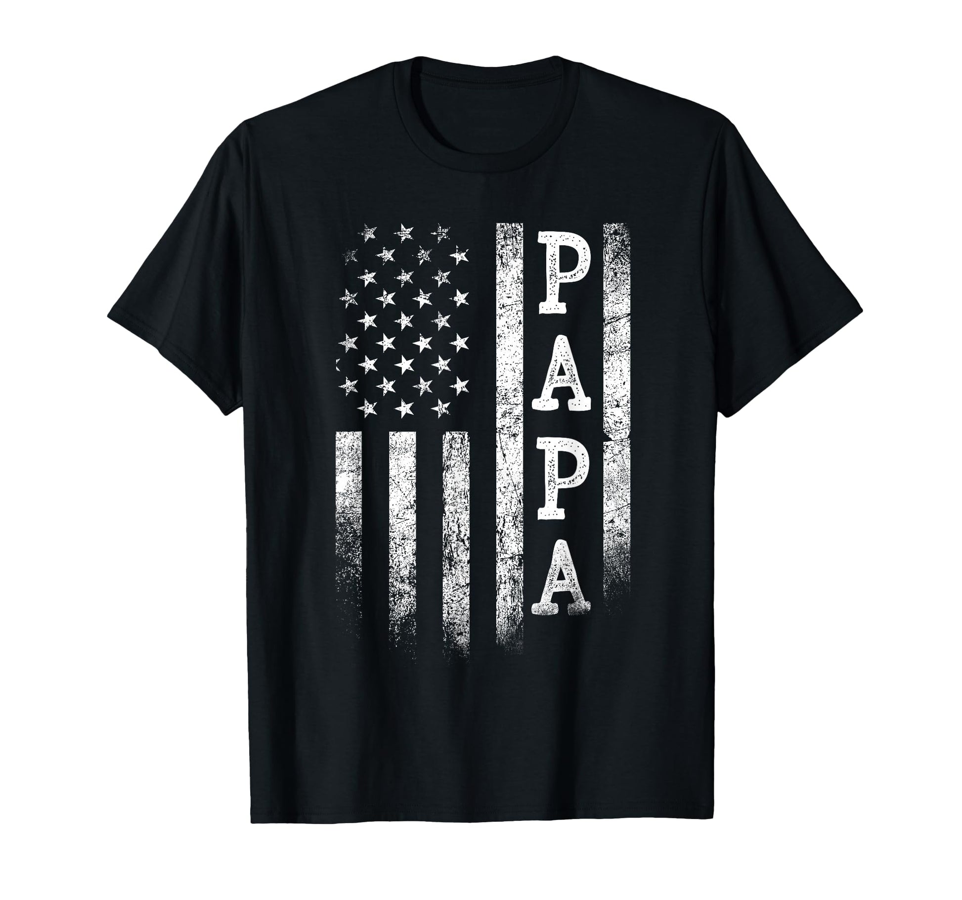 Papa American Flag Papa Gifts T-Shirt - Minimalist Print for Adults - T-Shirt, Sweatshirt, Hoodie