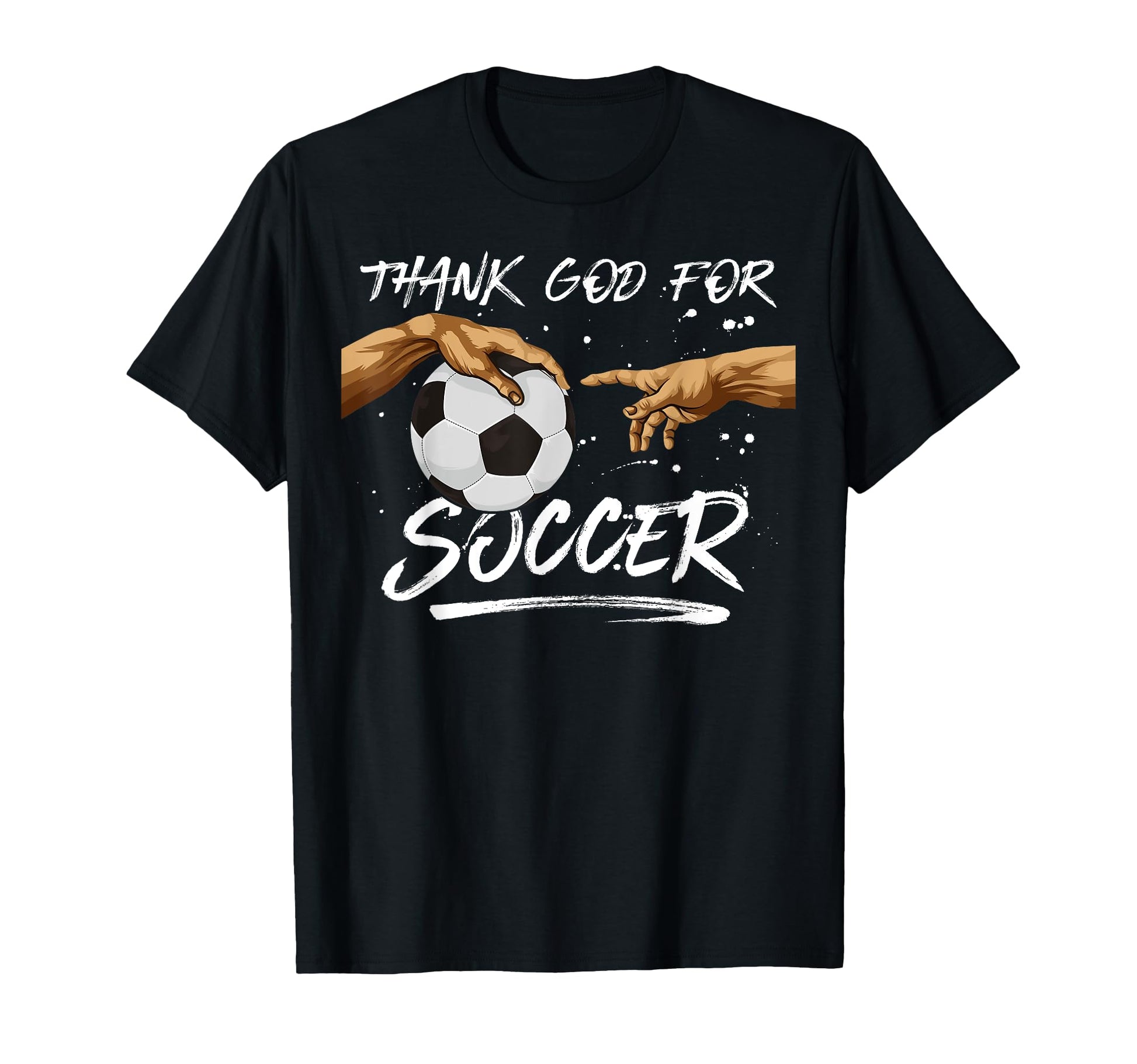 Soccer Michelangelo Creation Adam Thank T-Shirt - Custom Art Print Unisex - T-Shirt, Sweatshirt, Hoodie