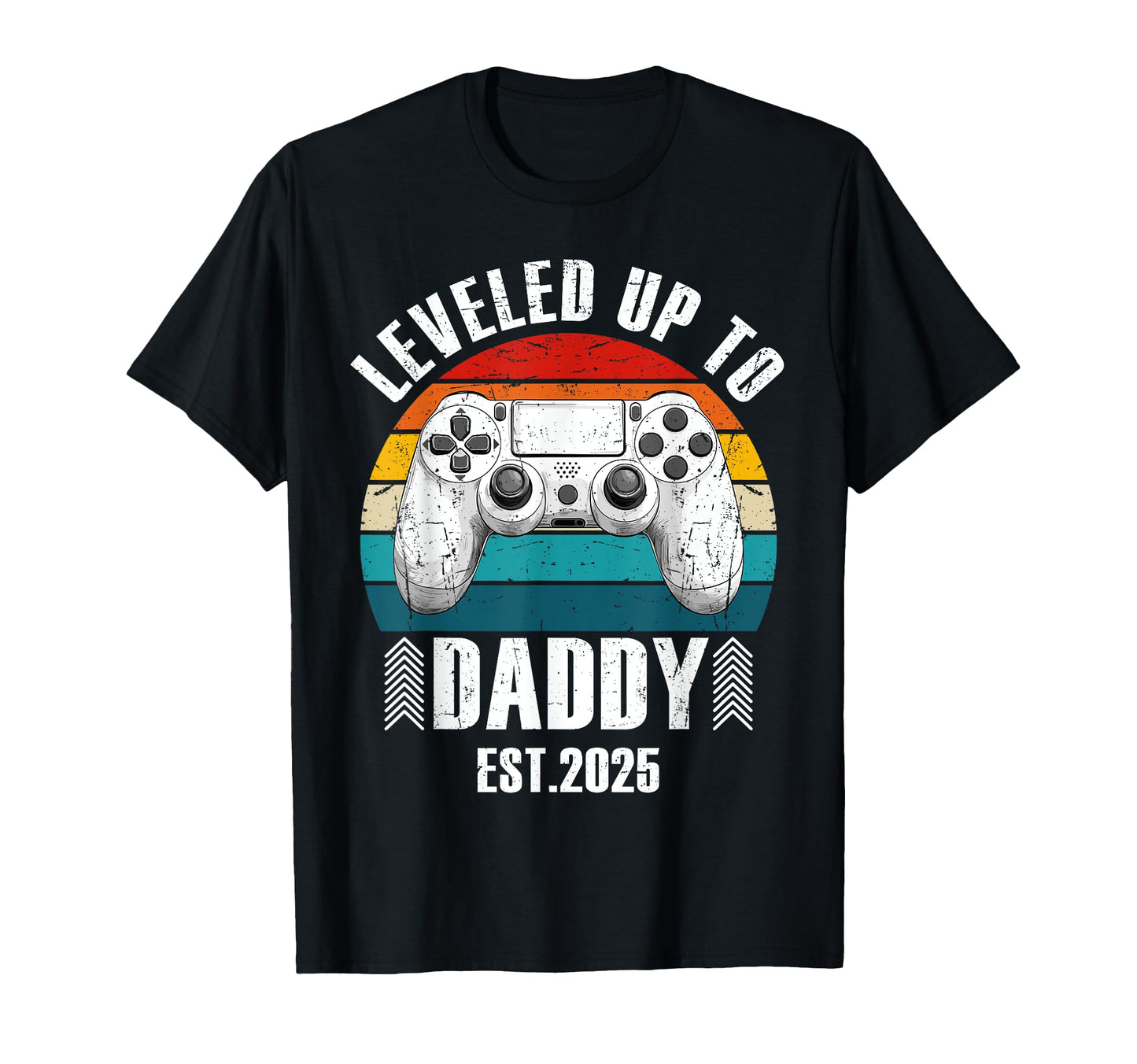 Leveling Up To Daddy 2025 Funny New Dad T-Shirt - Minimalist Print Unisex - T-Shirt, Sweatshirt, Hoodie