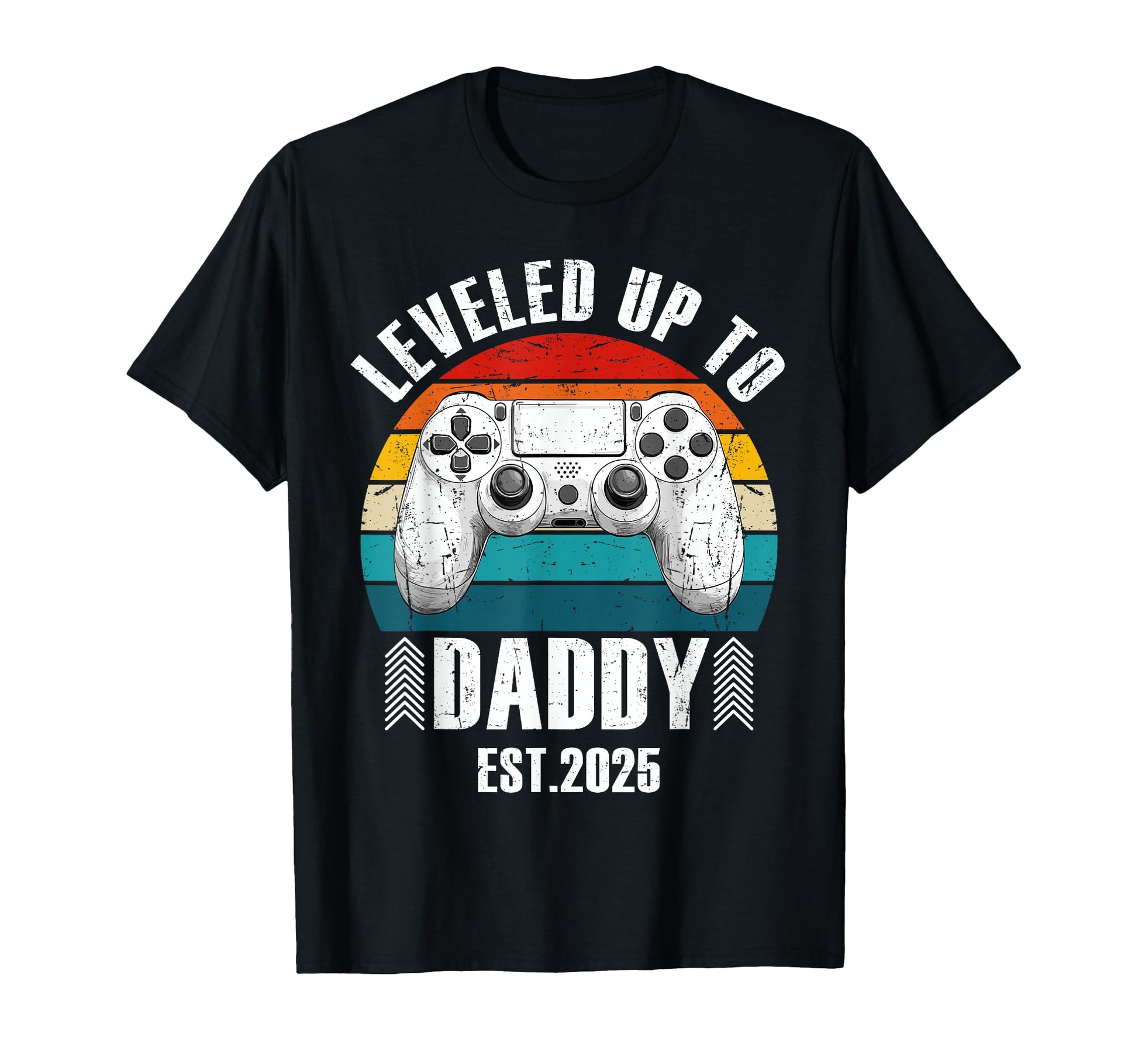 Leveling Up To Daddy 2025 Funny New Dad T-Shirt - Minimalist Print Unisex - T-Shirt, Sweatshirt, Hoodie